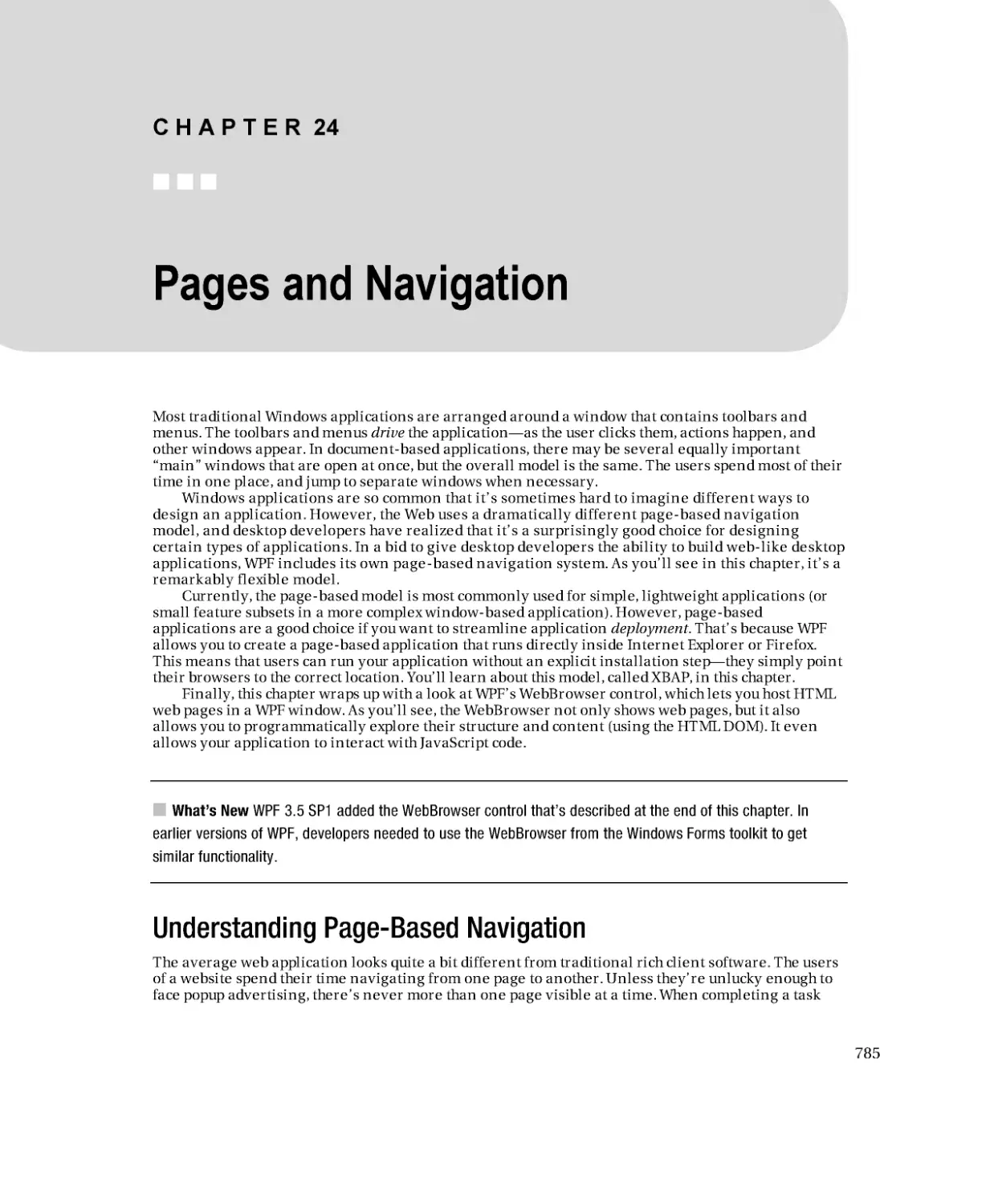 Pages and Navigation