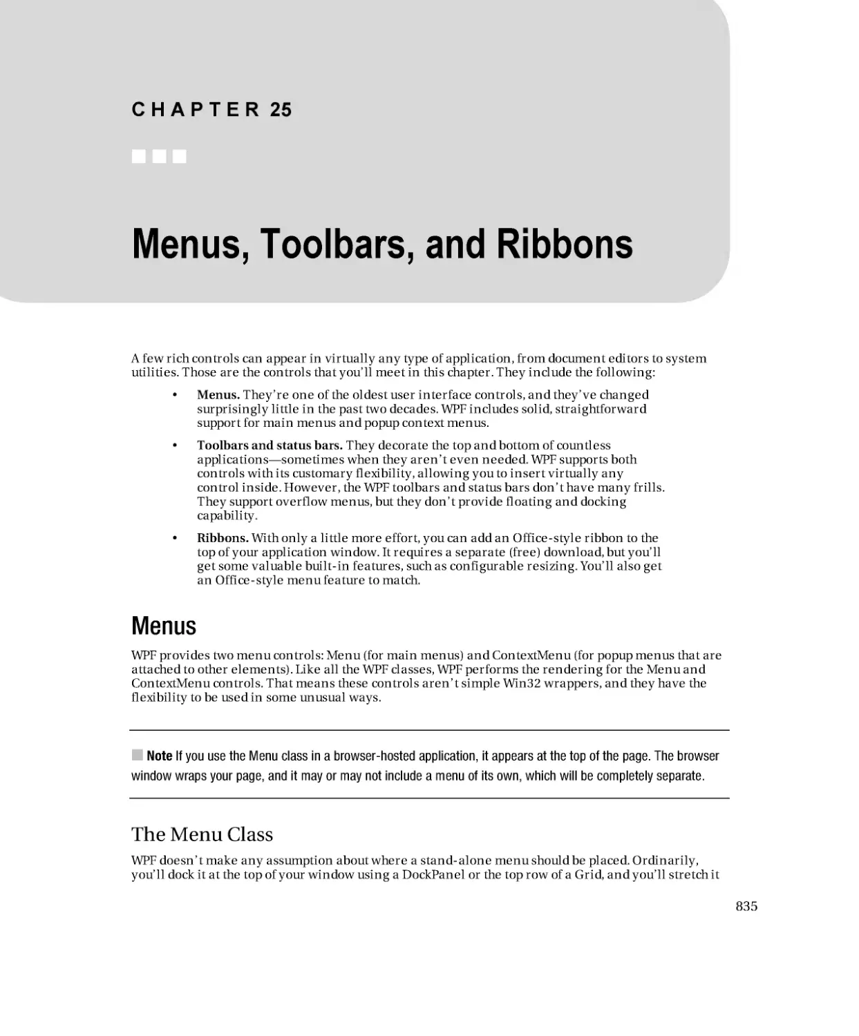 Menus, Toolbars, and Ribbons