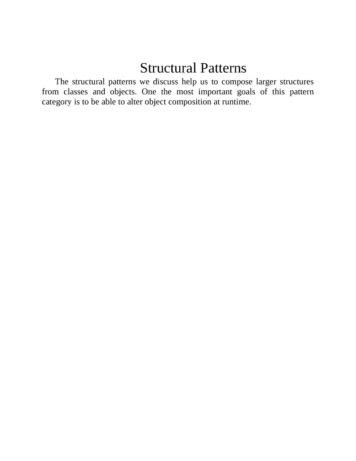 ﻿Structural Pattern