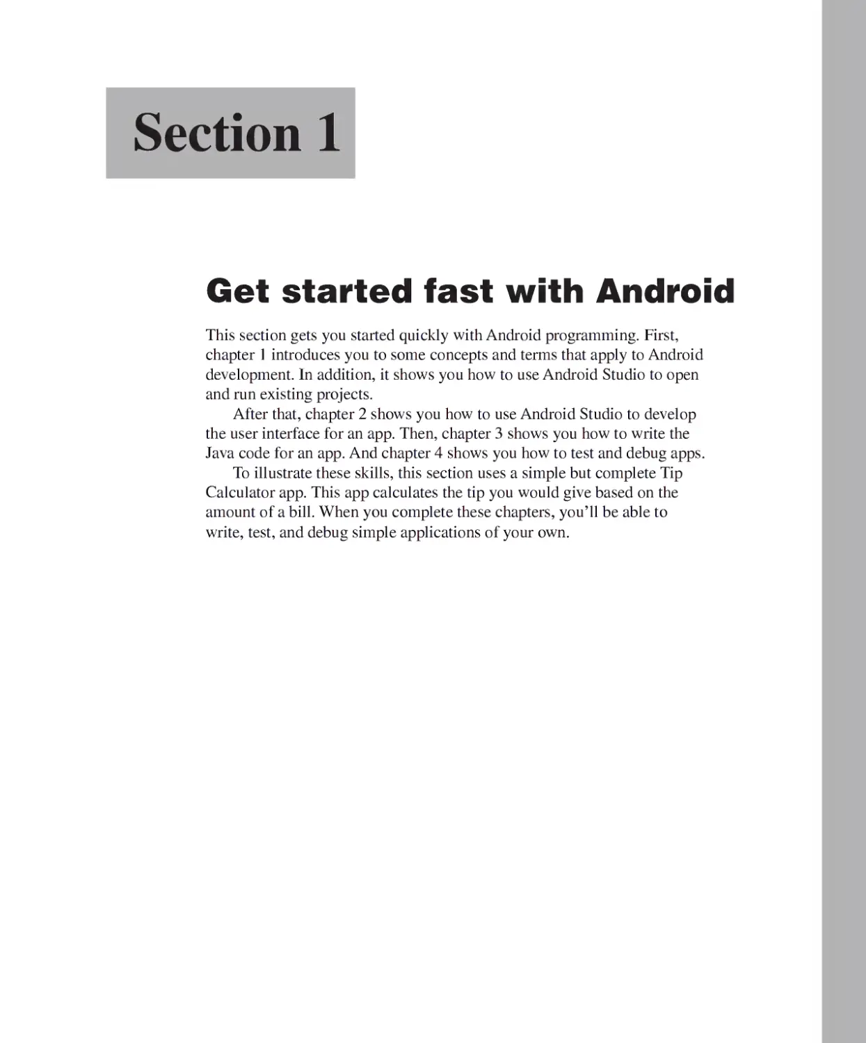 Section 1 - Get Started Fast with Android