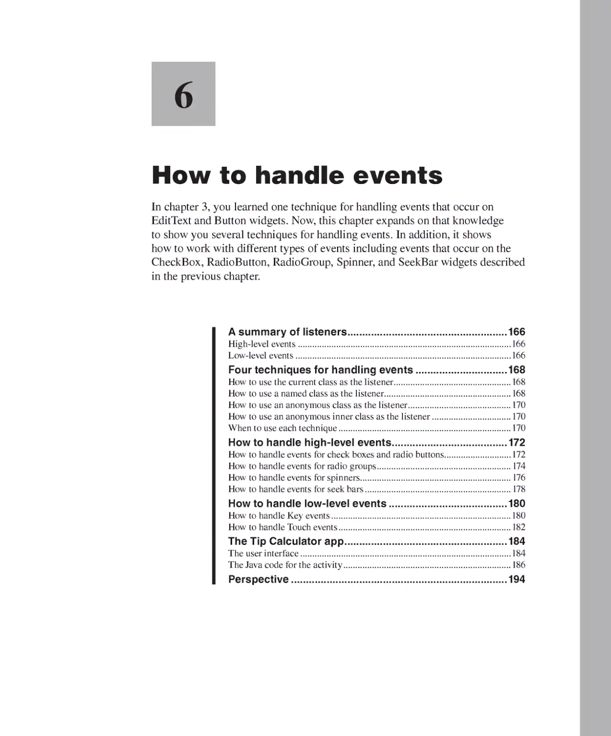 Chapter 6 - How to Handle Events