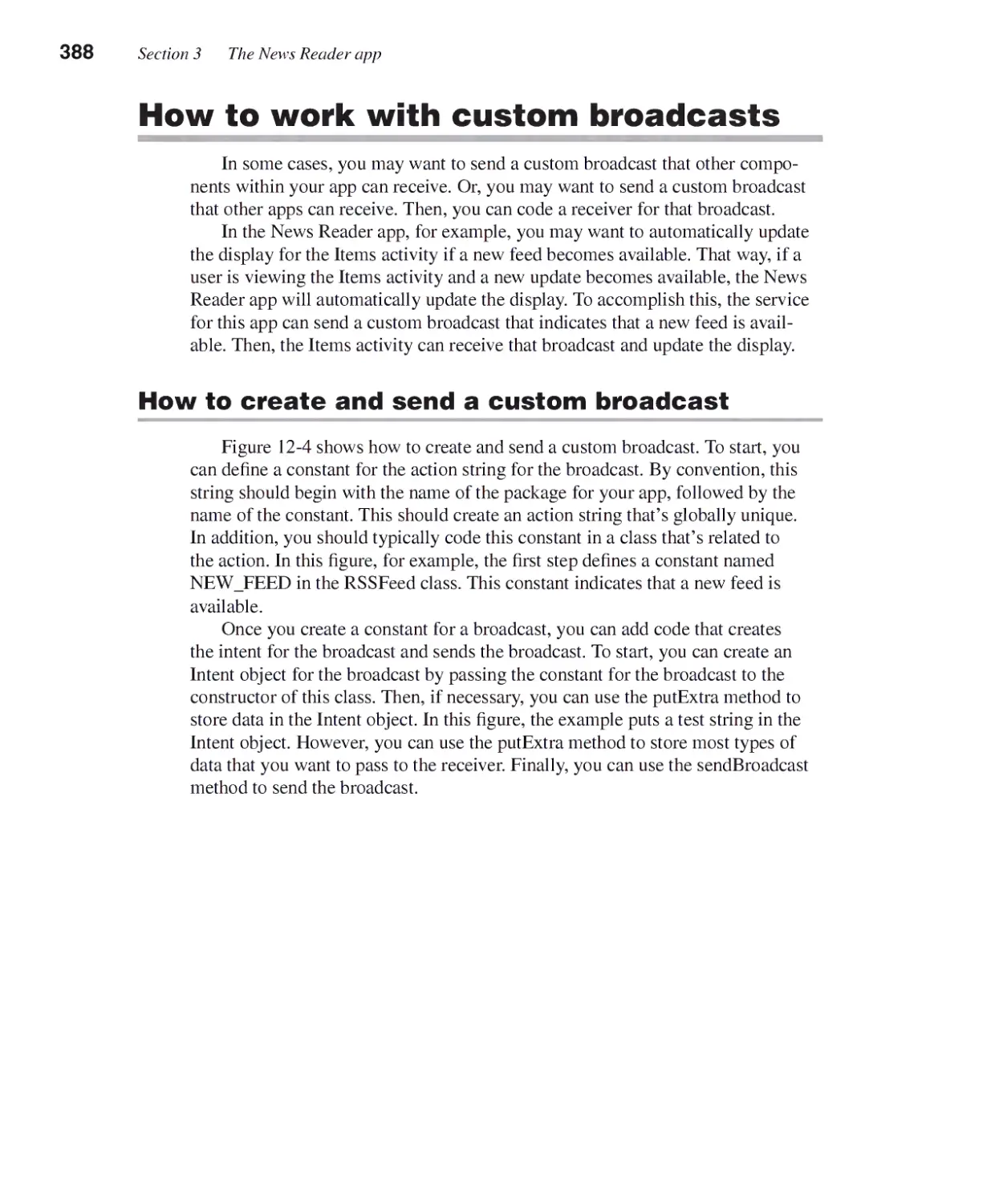 How to Work with Custom Broadcasts