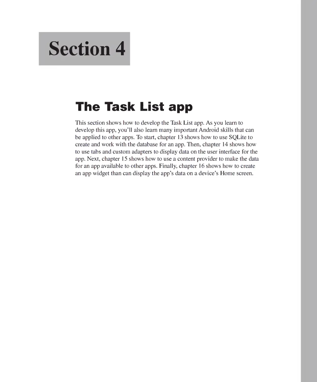 Section 4 - The Task List App