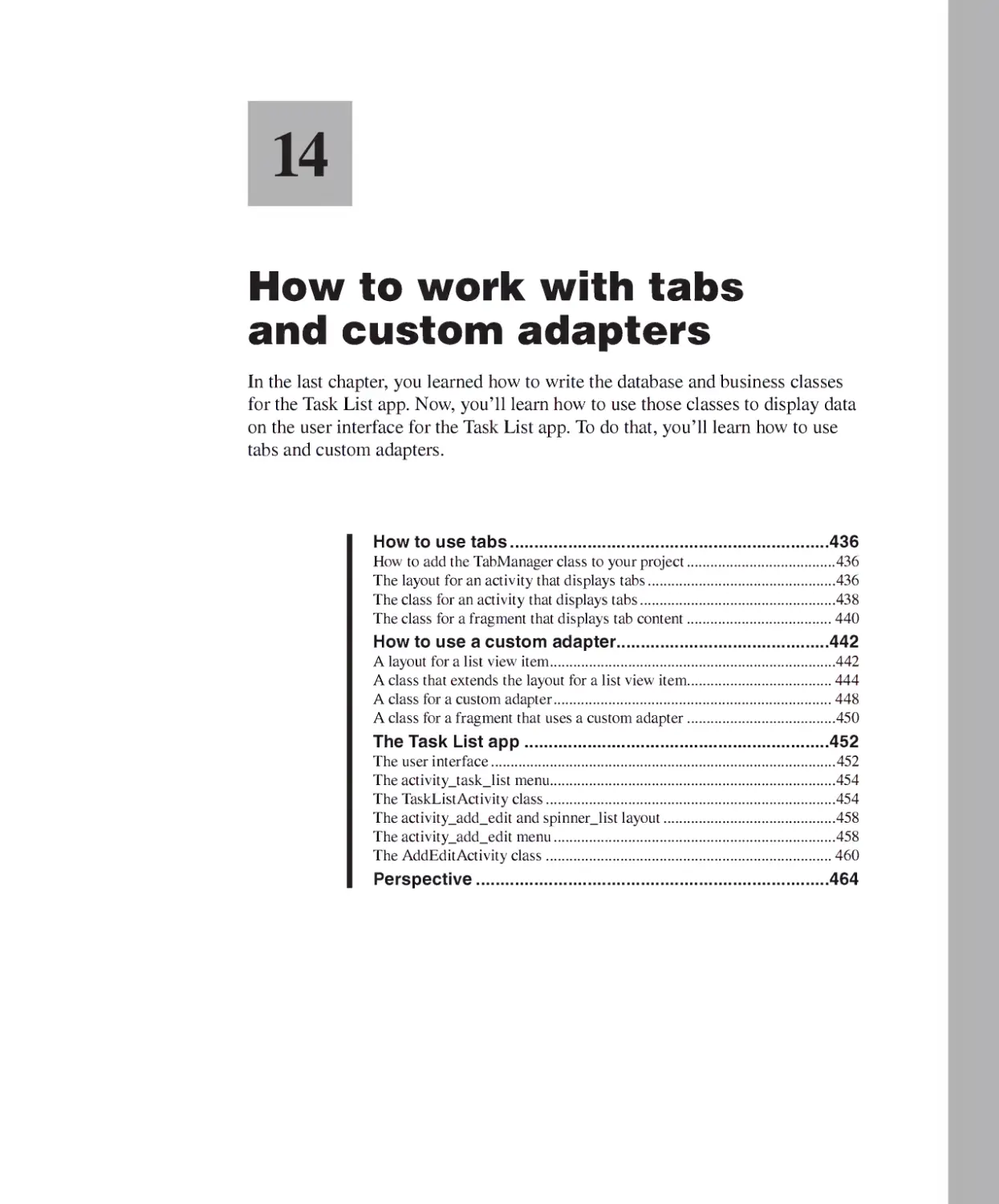 Chapter 14 - How to Work with Tabs and Custom Adapters