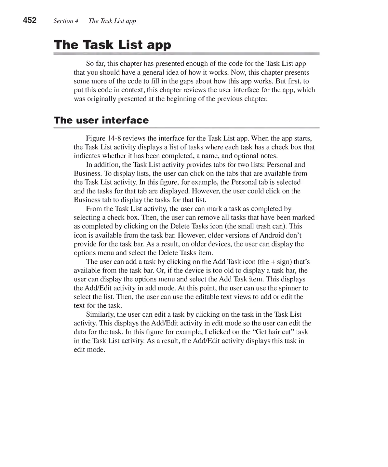 The Task List App