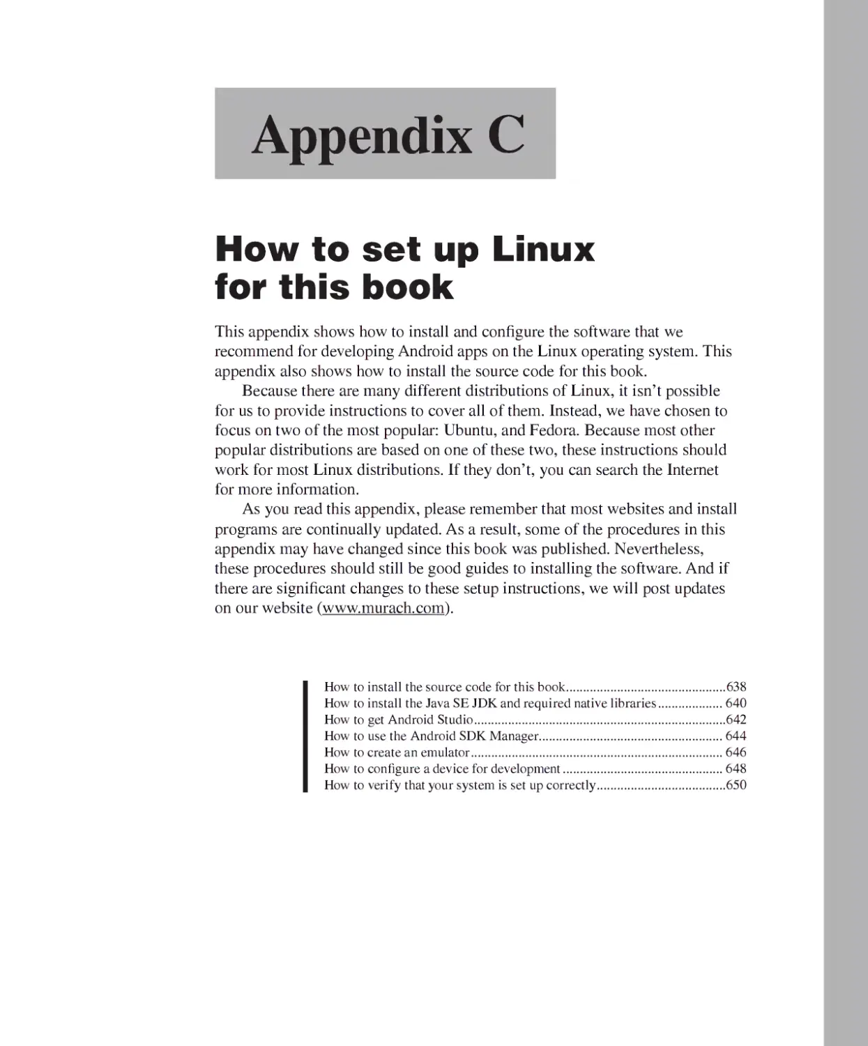 Appendix C - How to Set Up Linux for This Book