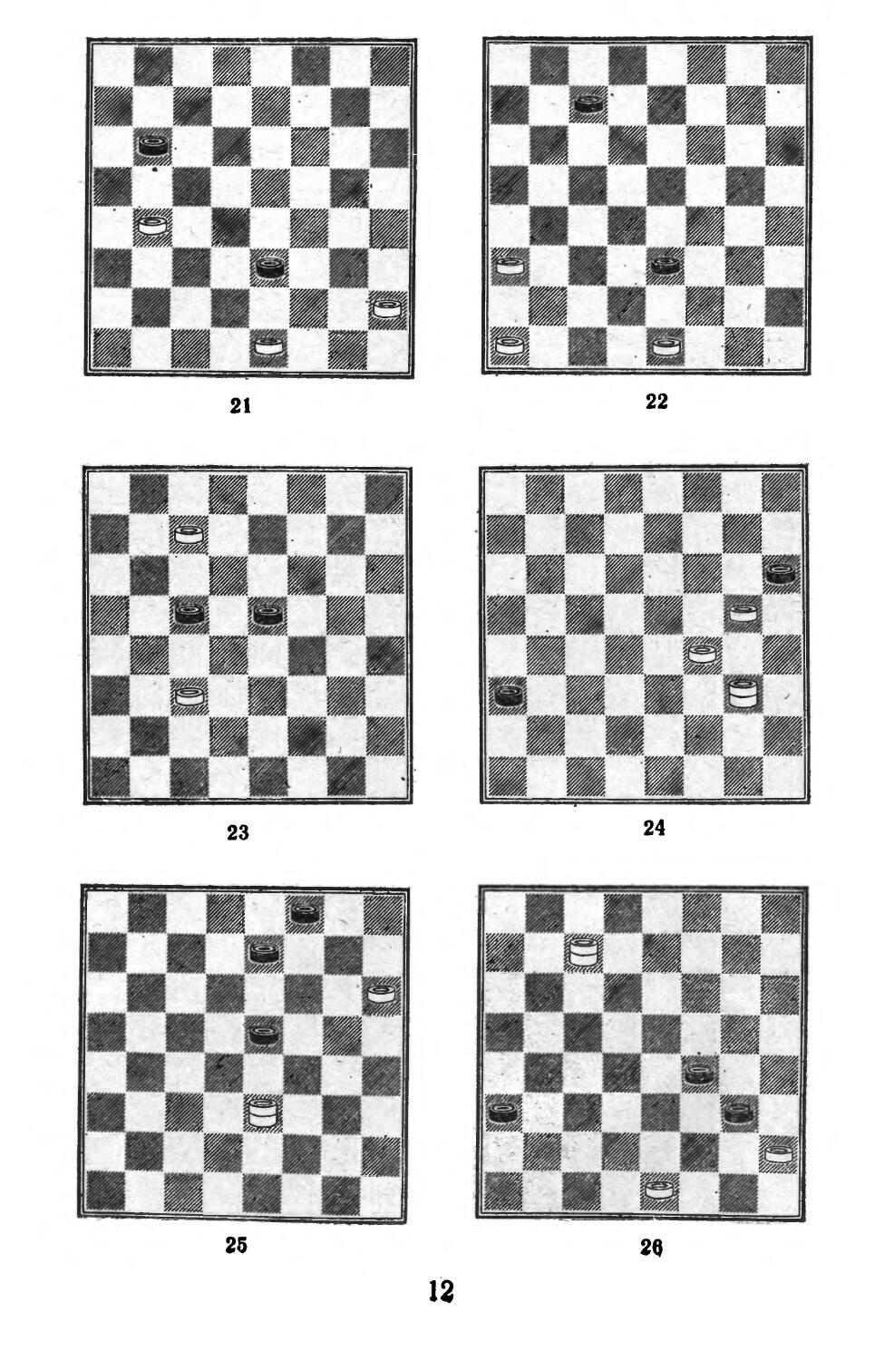 Шашки выигрышные комбинации