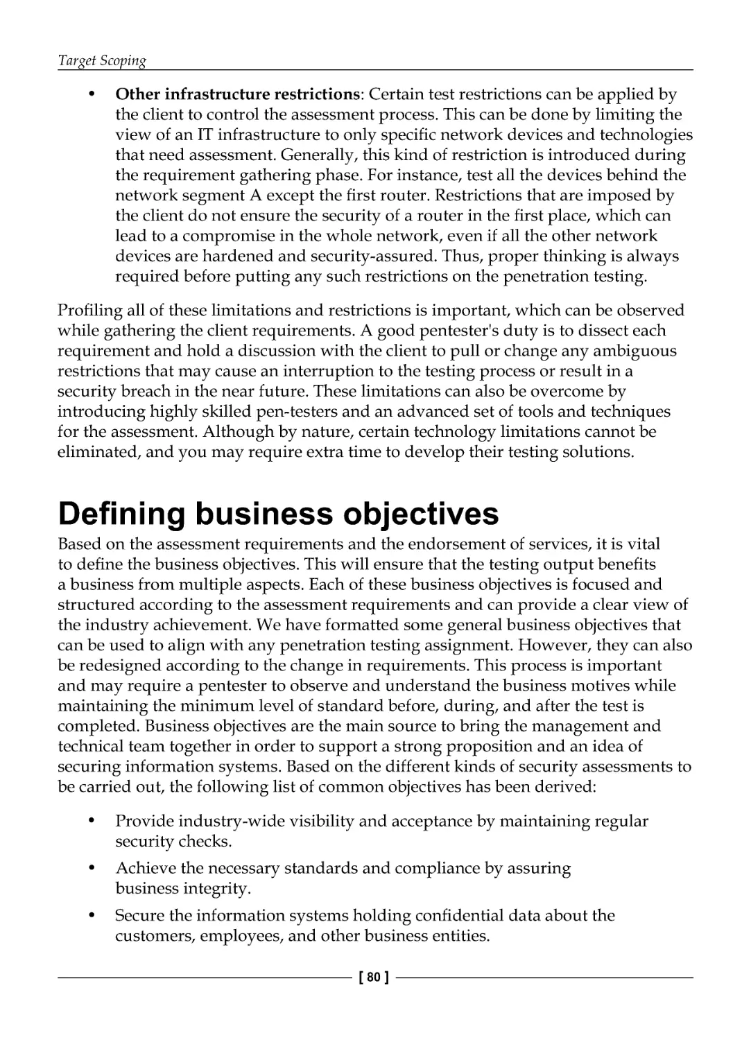 Defining business objectives