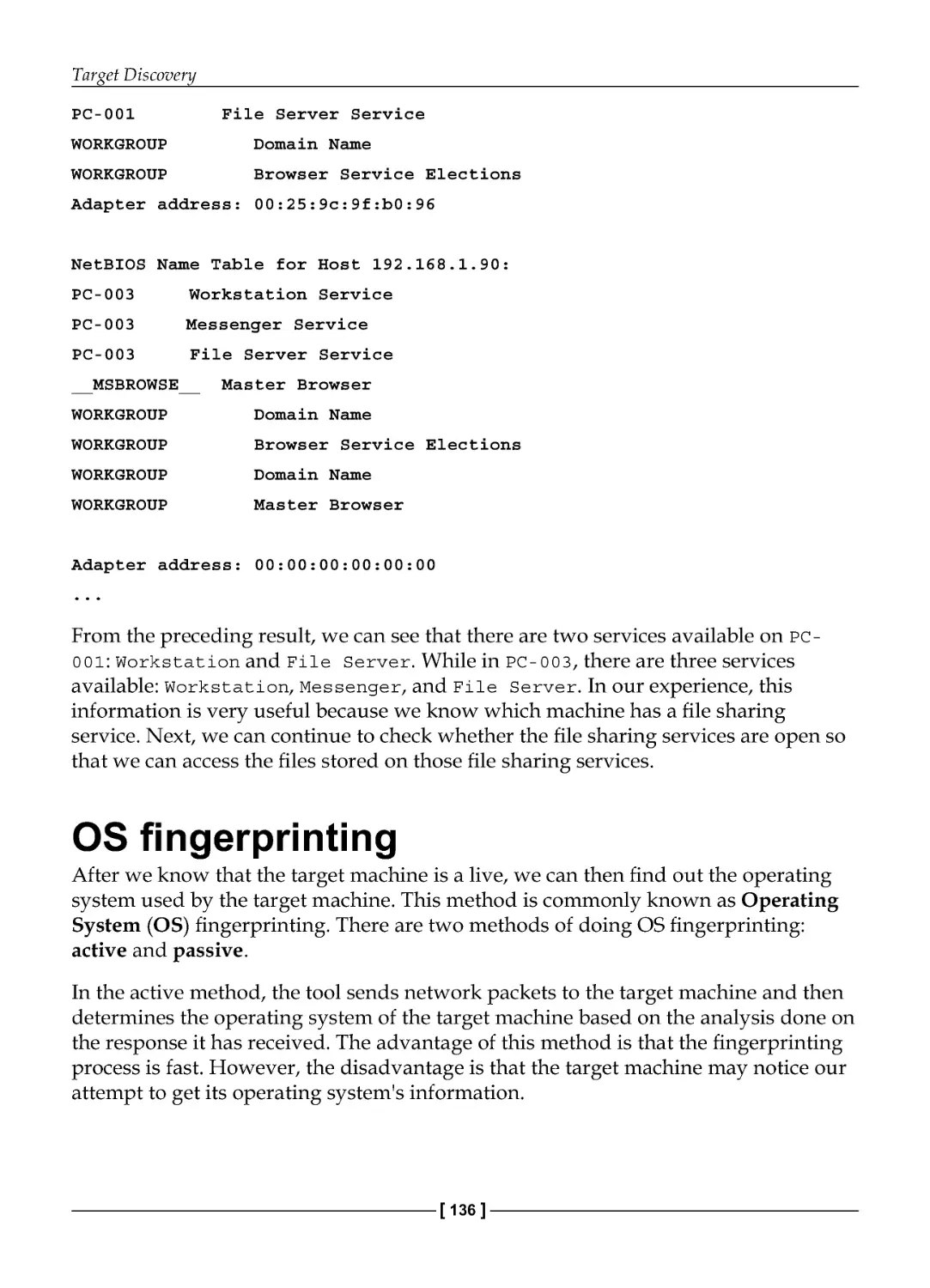 OS fingerprinting