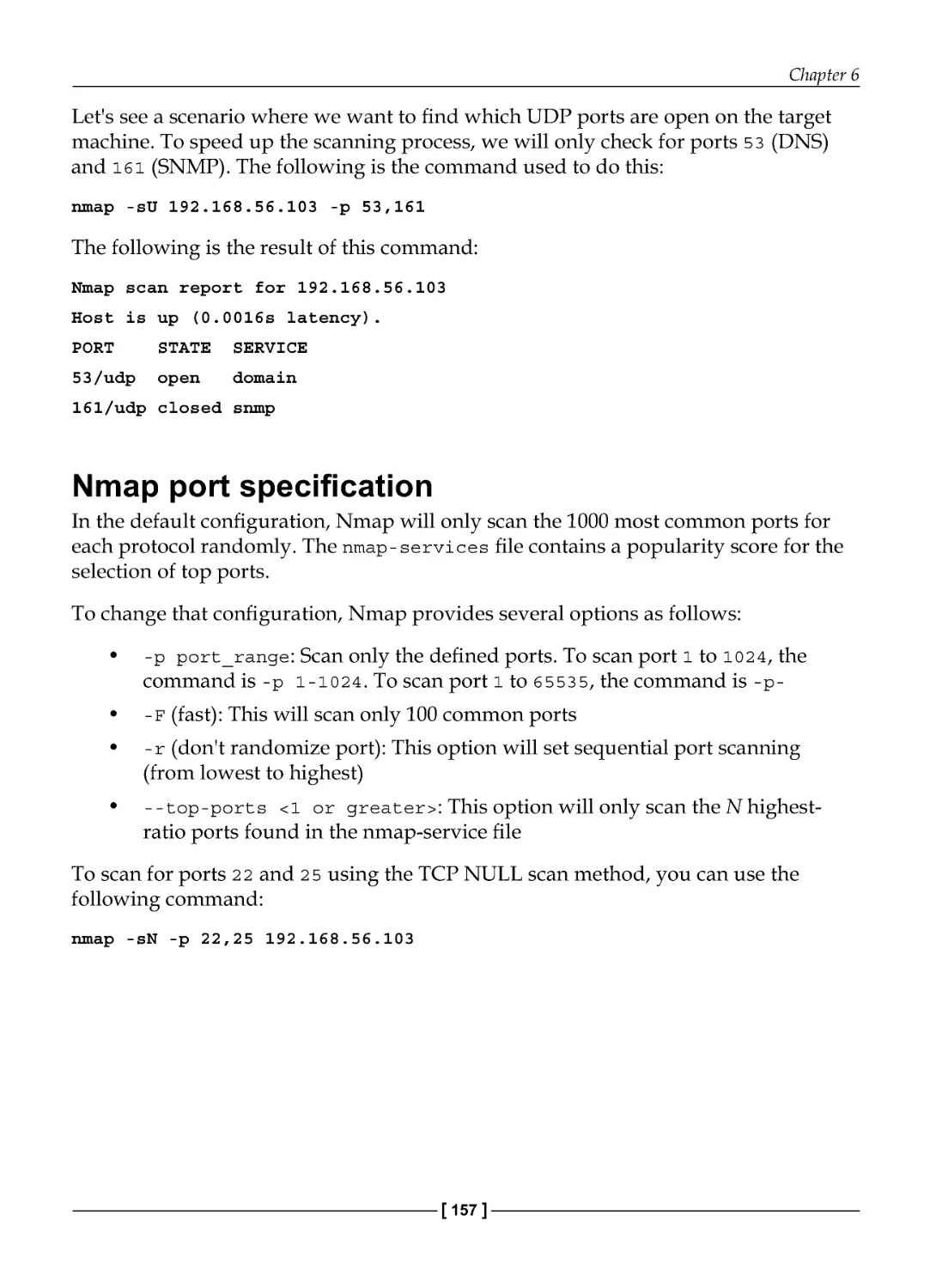 Nmap port specification