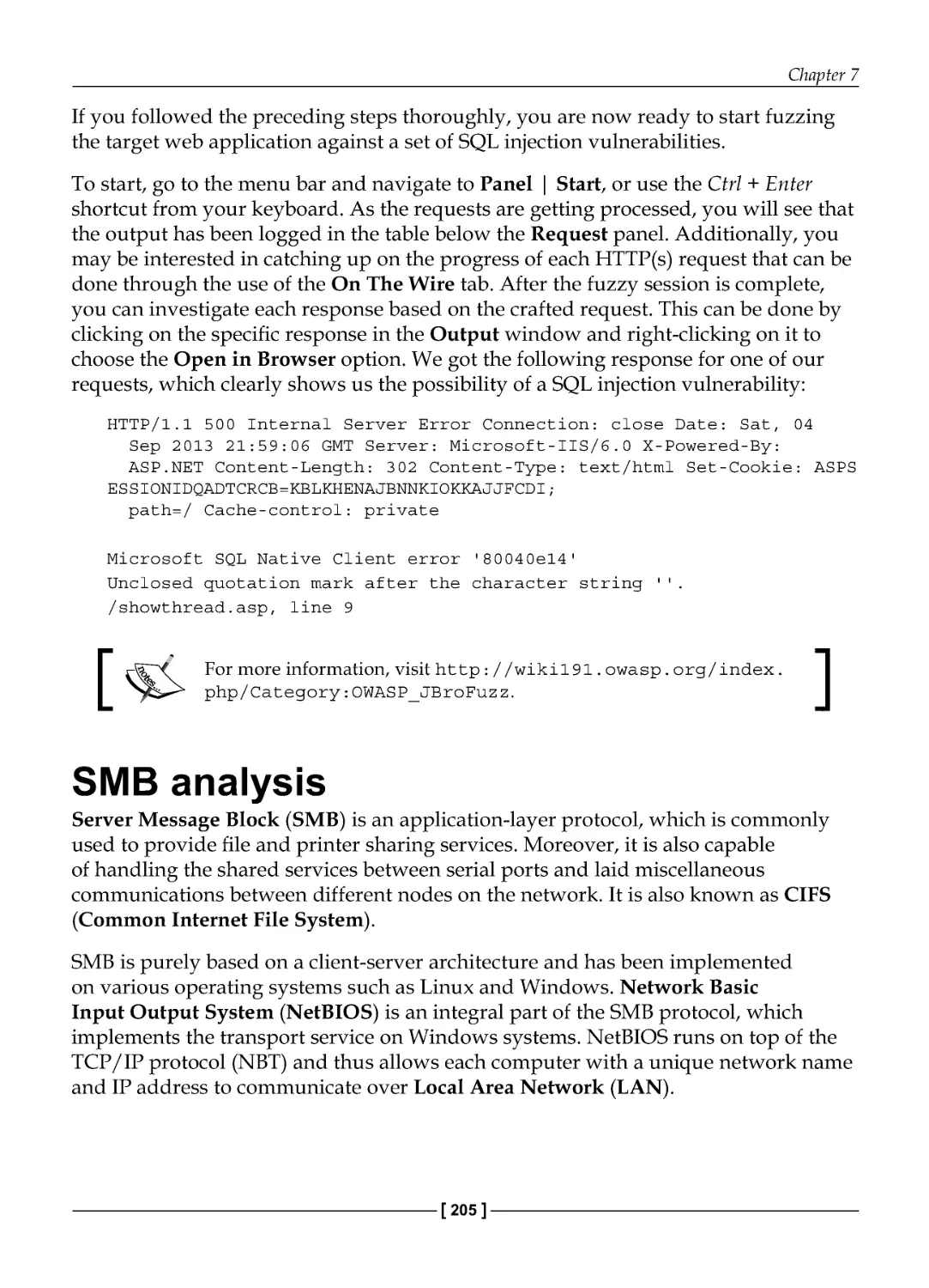 SMB analysis
