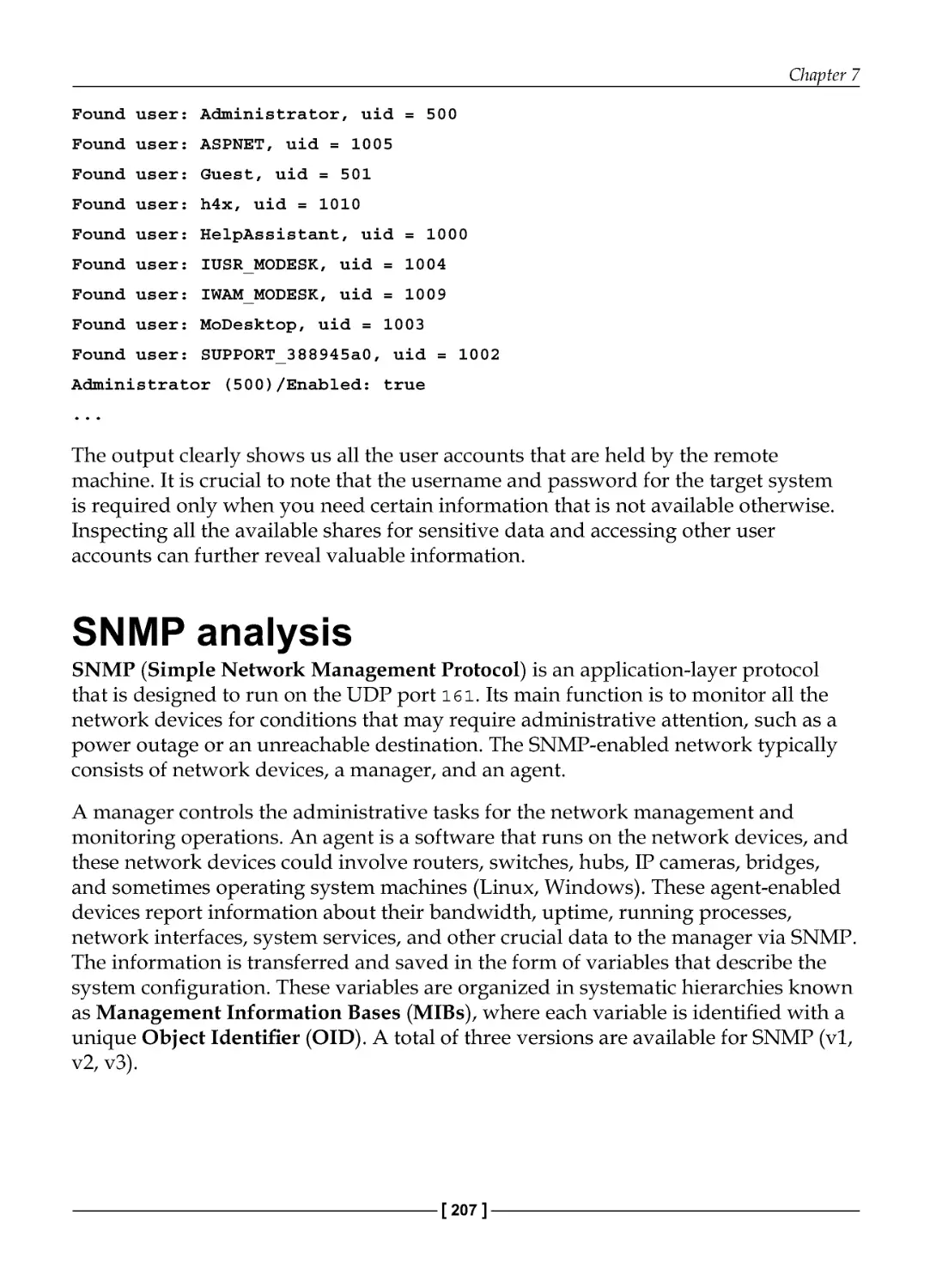 SNMP analysis
