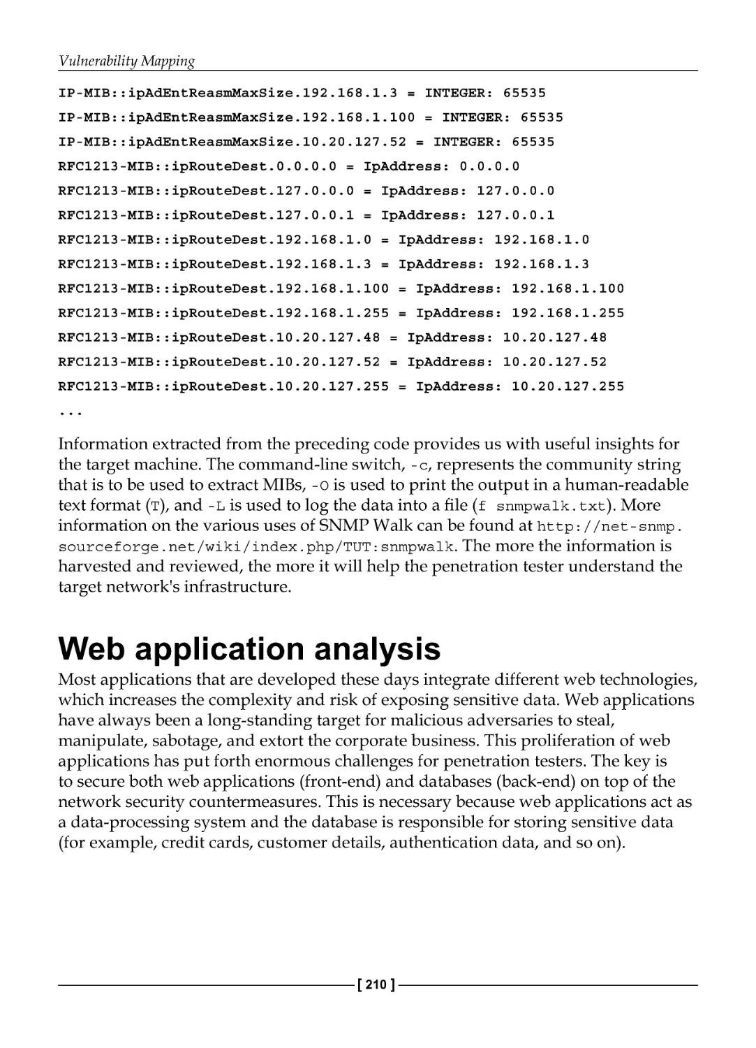 Web application analysis
