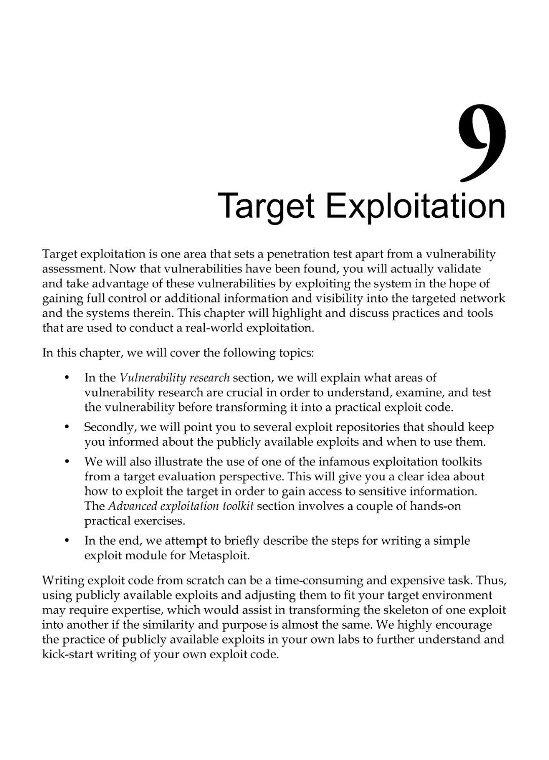 Chapter 9: Target Exploitation