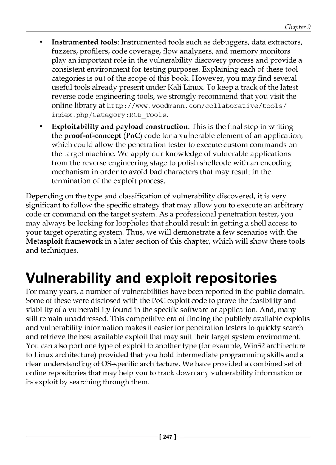 Vulnerability and exploit repositories