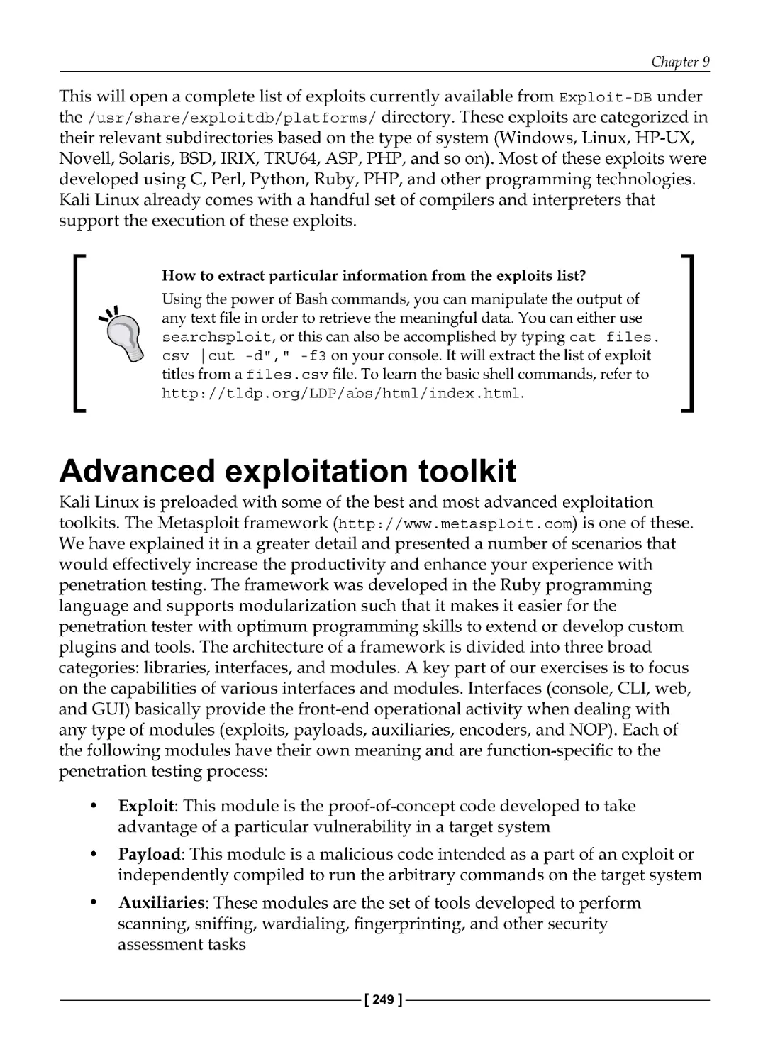 Advanced exploitation toolkit