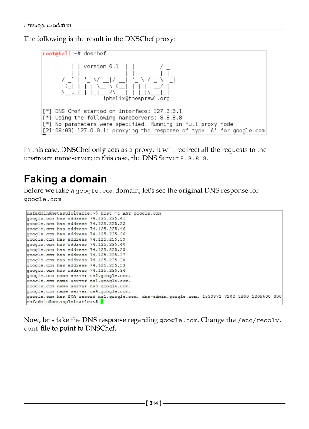 Faking a domain