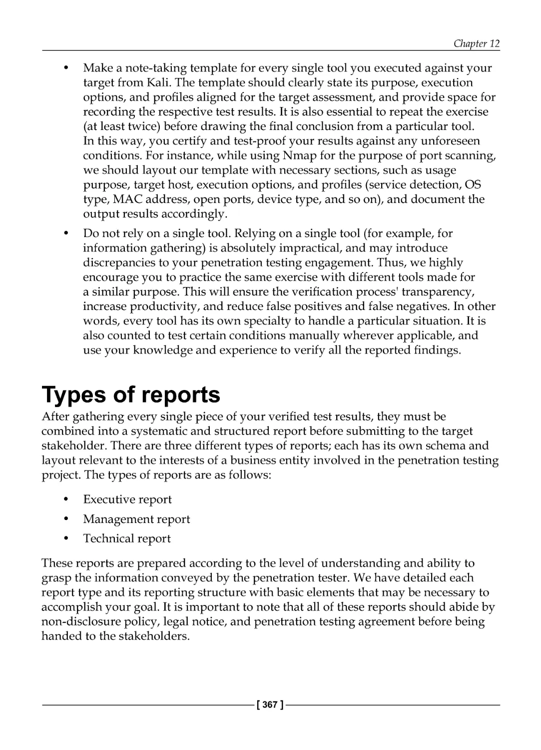 Types of reports