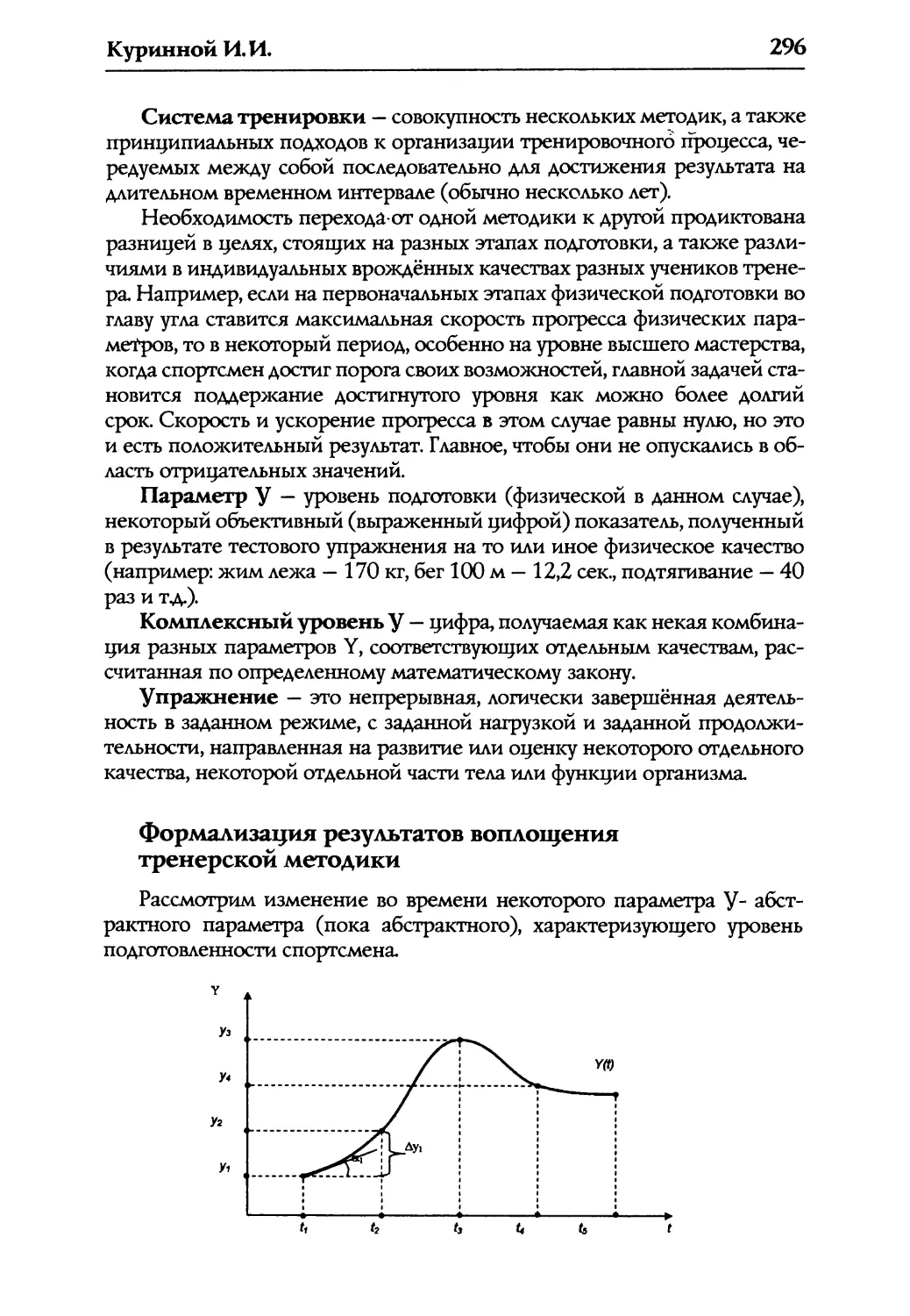 Формализация результатов воплощения тренерской методики