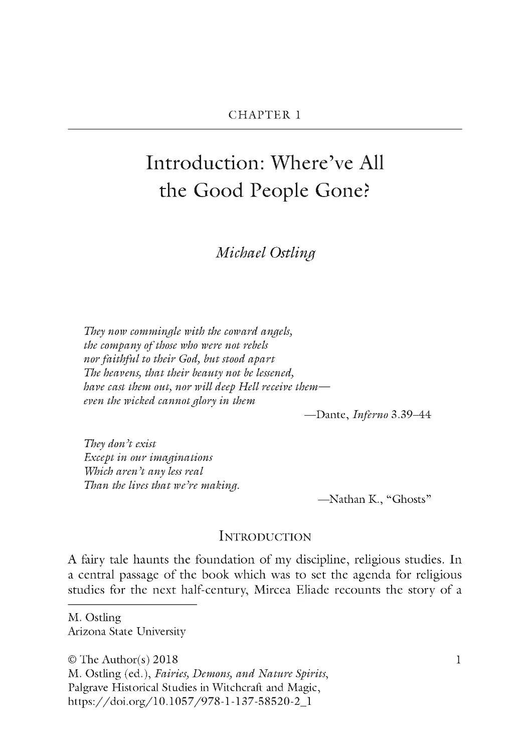 Chapter 1 Introduction: Where’ve All the Good People Gone?