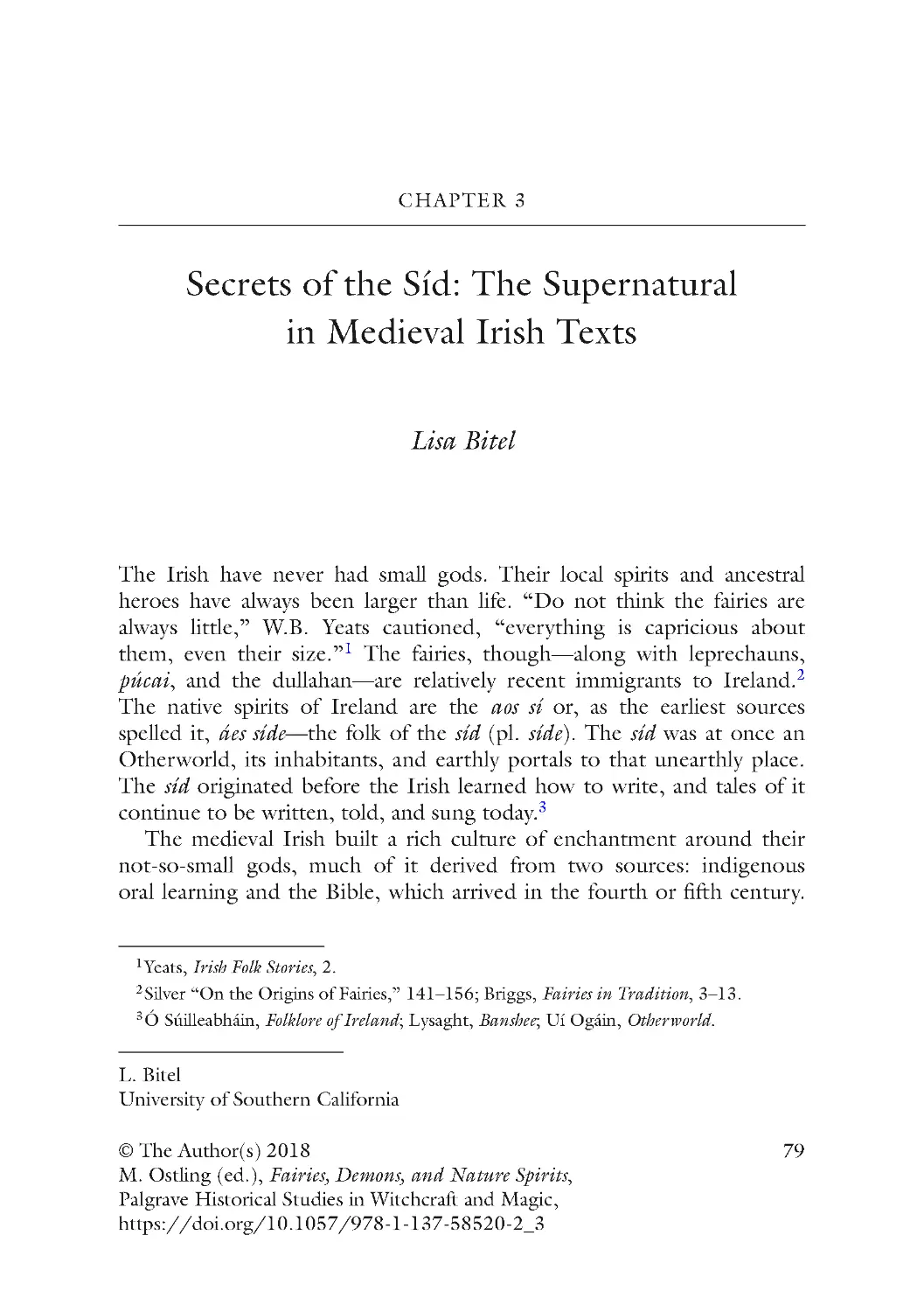 Chapter 3 Secrets of the Síd: The Supernatural in Medieval Irish Texts