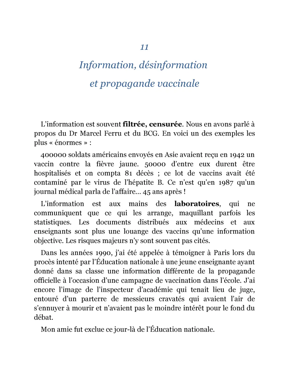 ﻿11. Information, désinformation et propagande vaccinal