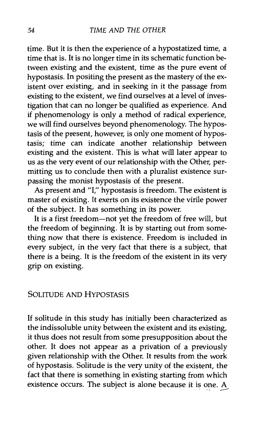 Solitude and Hypostasis