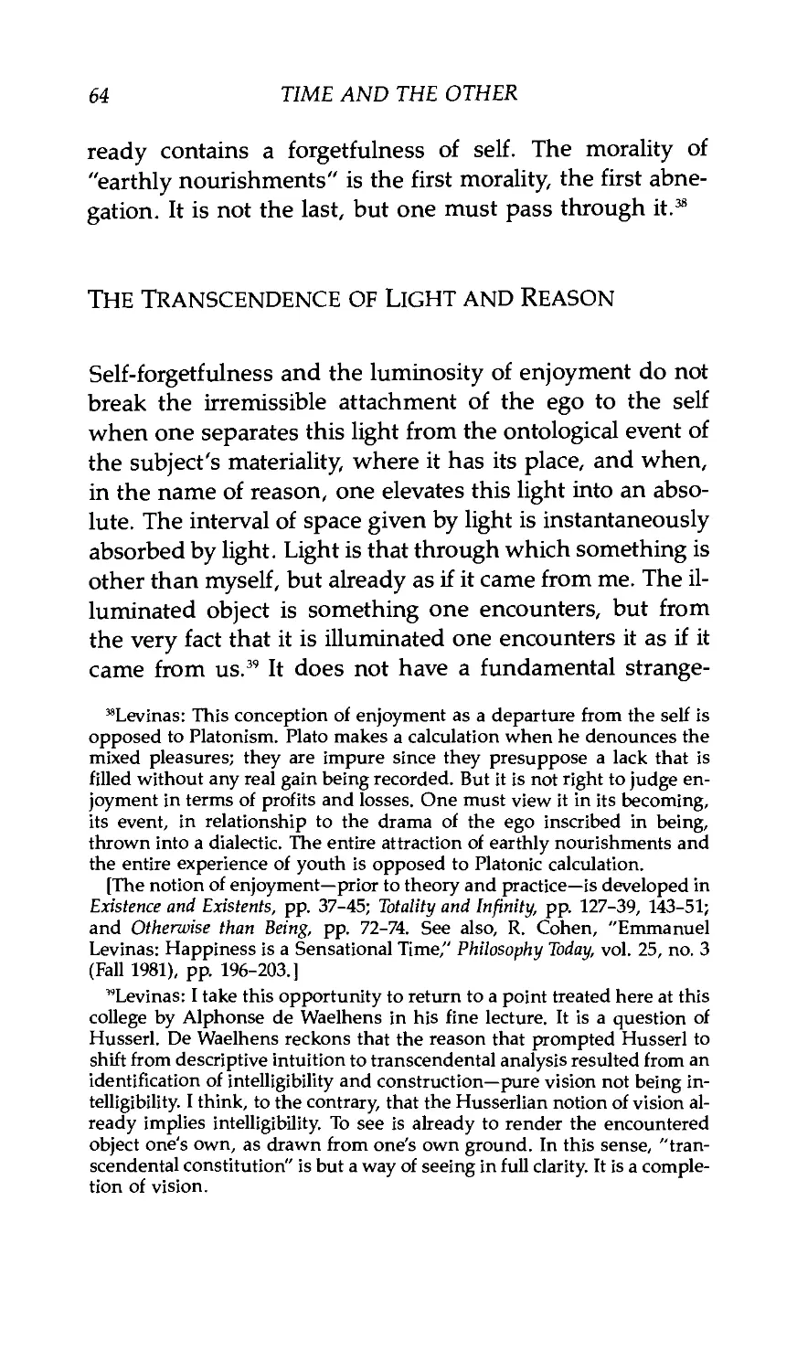The Transcendence of Light and Reason