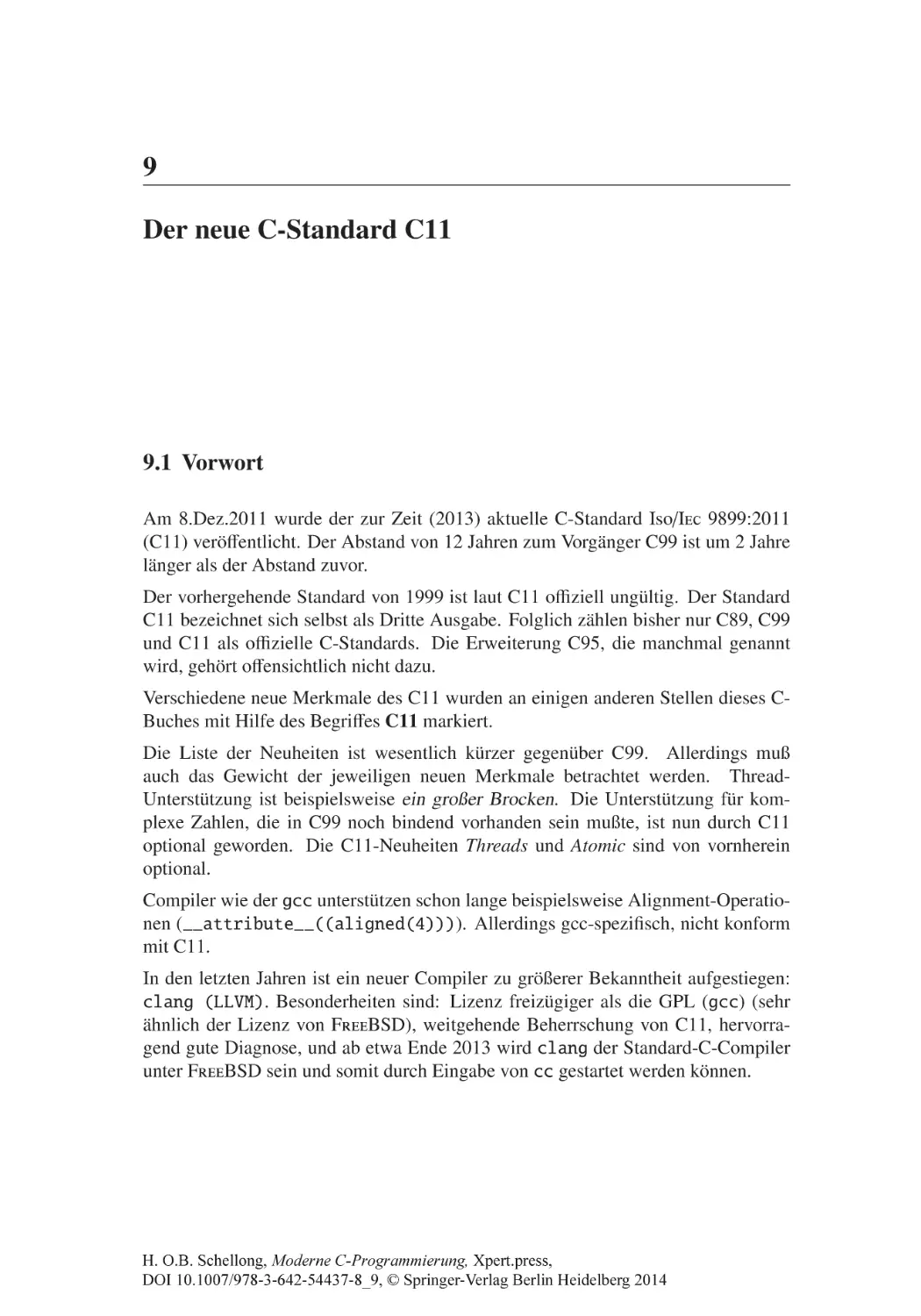 9 Der neue C-Standard C11
9.1 Vorwort