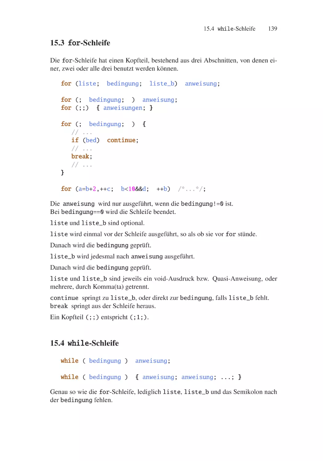 15.3 for-Schleife
15.4 while-Schleife