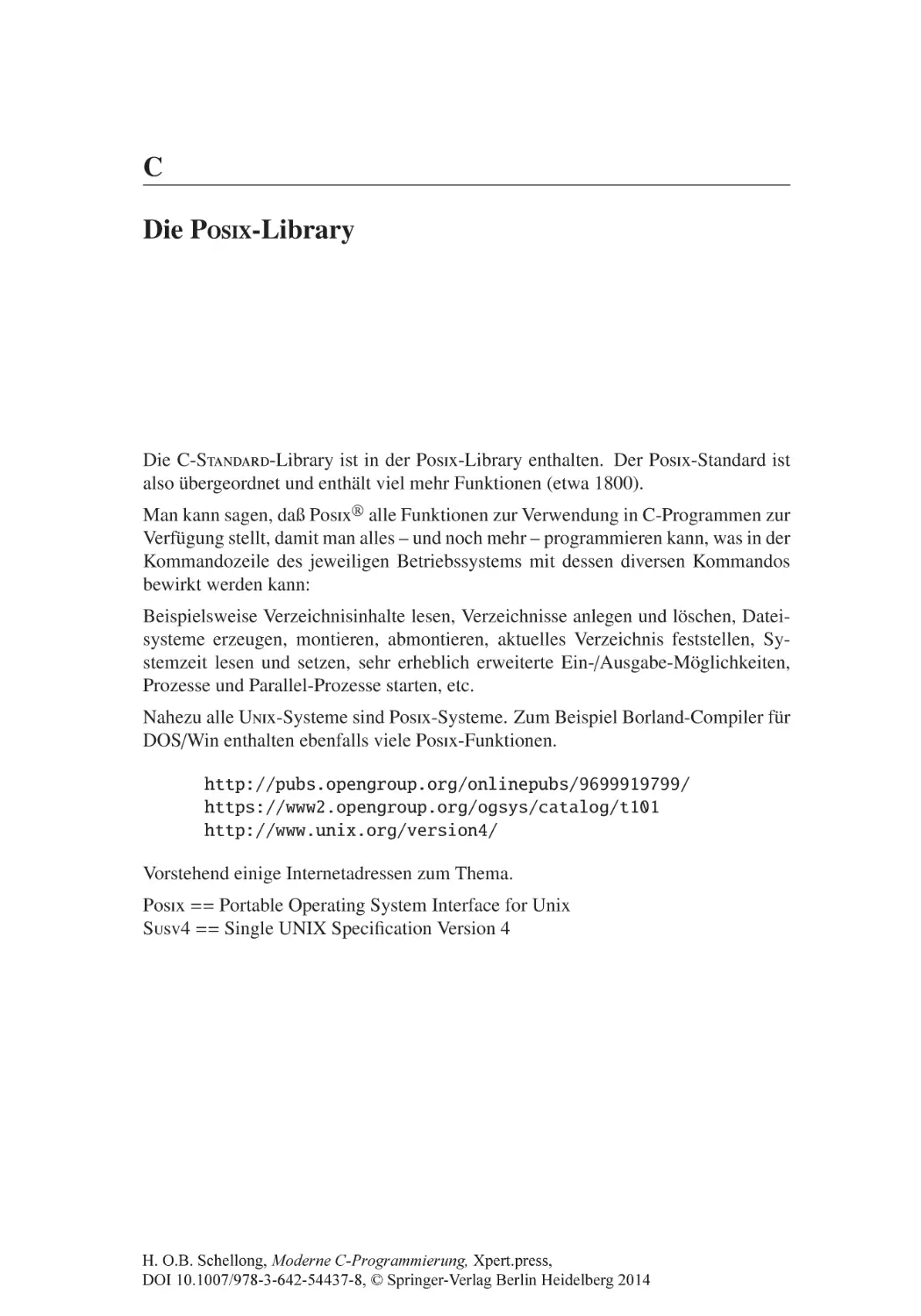 C Die Posix-Library