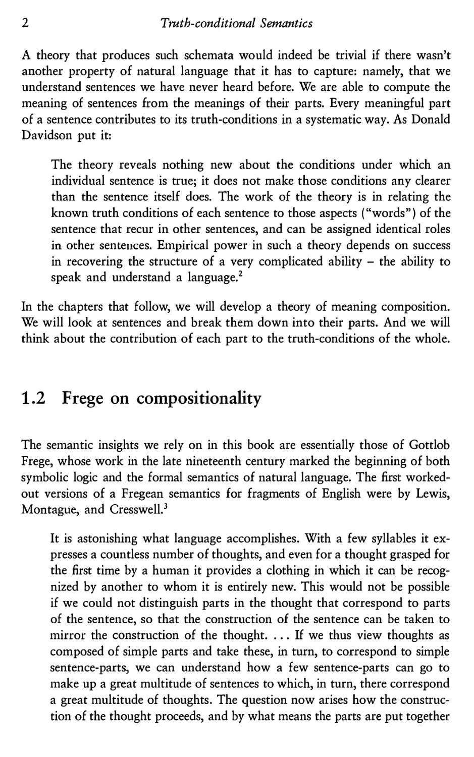 1.2 Frege on compositionality
