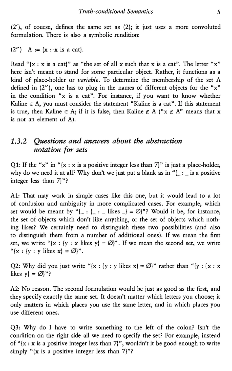 1.3.2 Questions and answers about the abstraction notation for sets