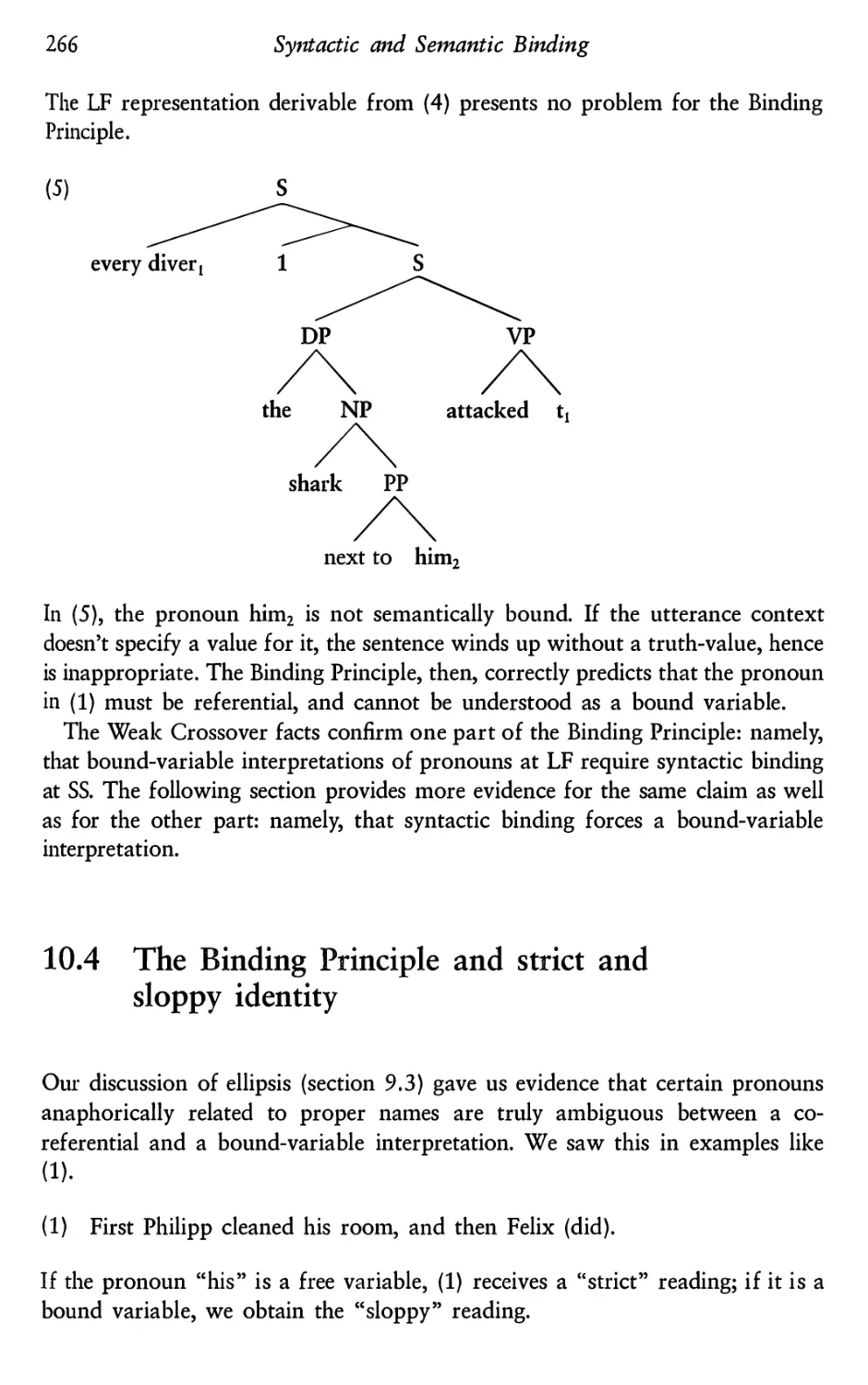 10.4 The Binding Principle and strict and sloppy identity