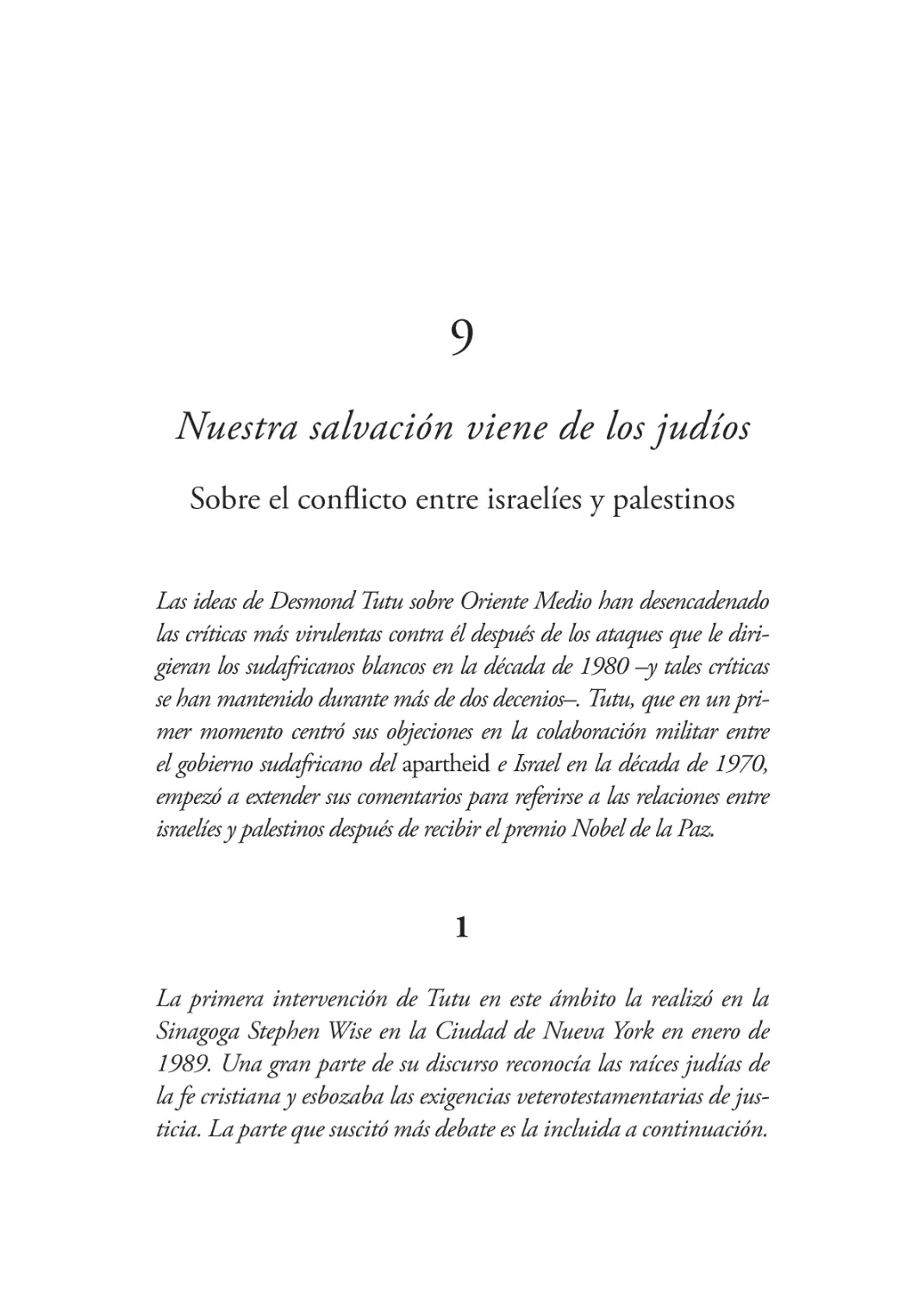 9 Nuestra salvación viene de los judíos