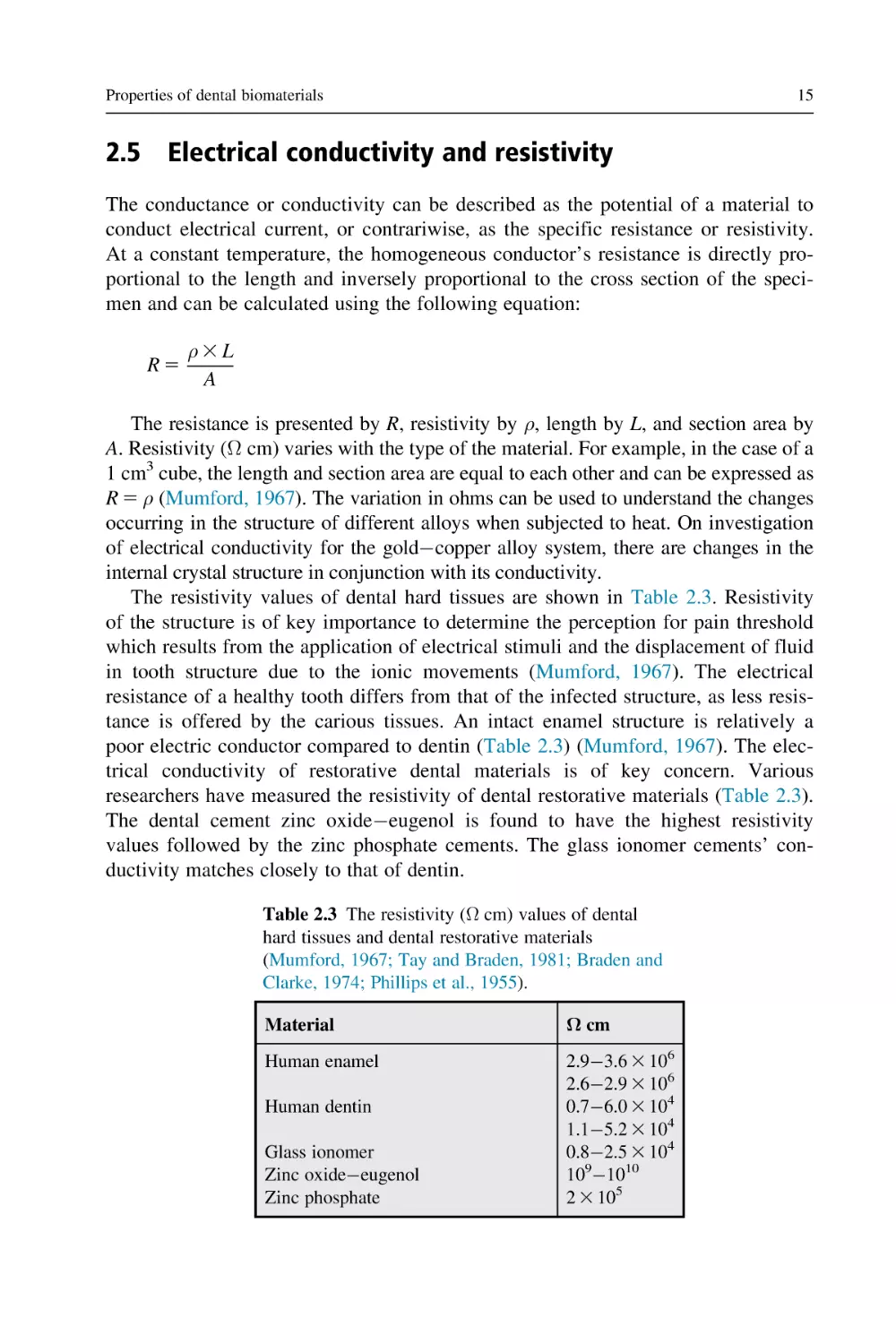 2.5 Electrical conductivity and resistivity