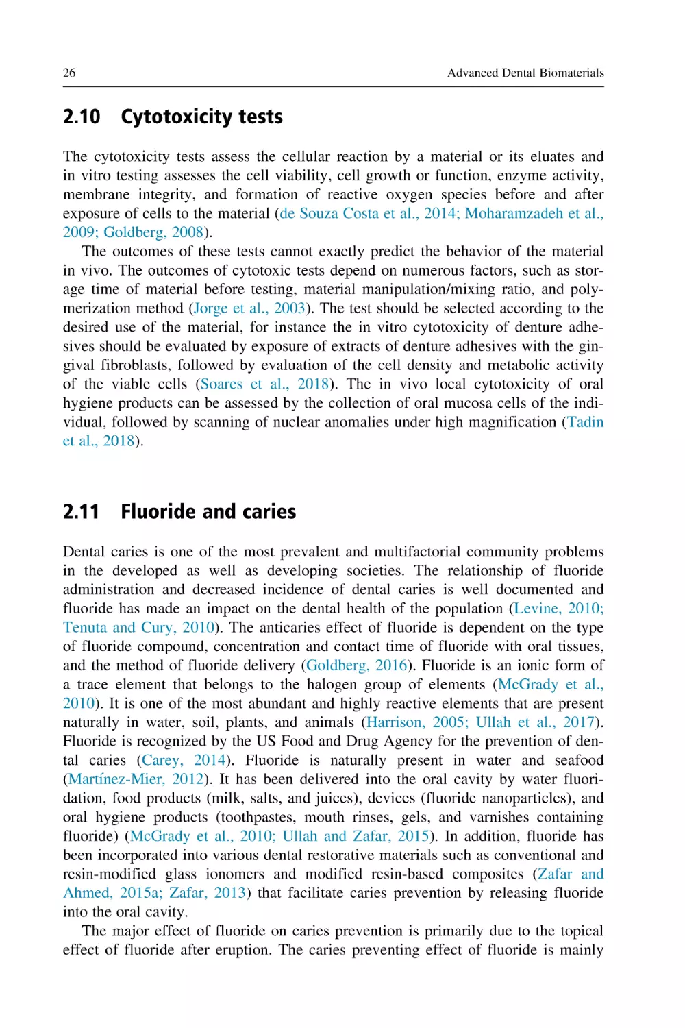2.10 Cytotoxicity tests
2.11 Fluoride and caries