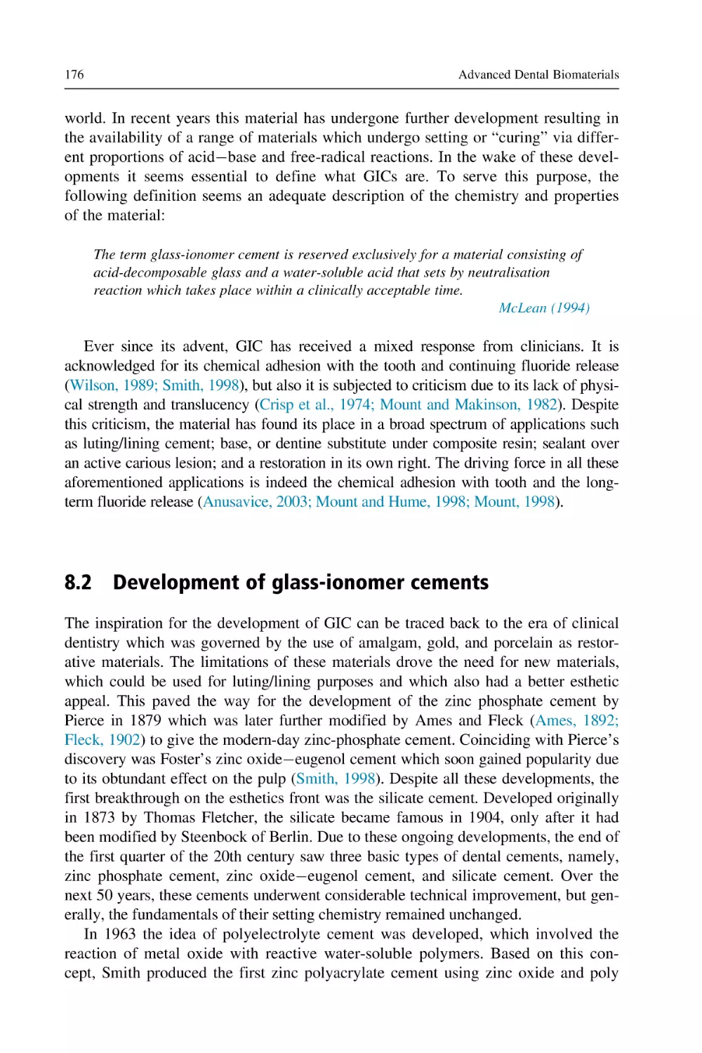 8.2 Development of glass-ionomer cements