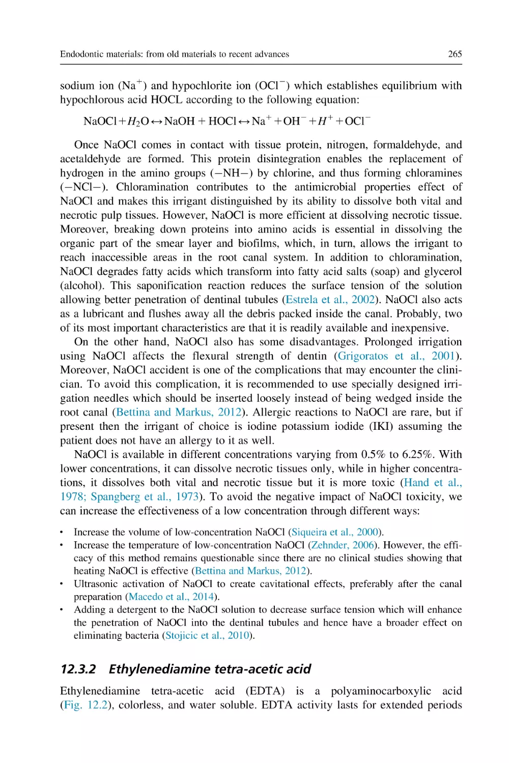 12.3.2 Ethylenediamine tetra-acetic acid