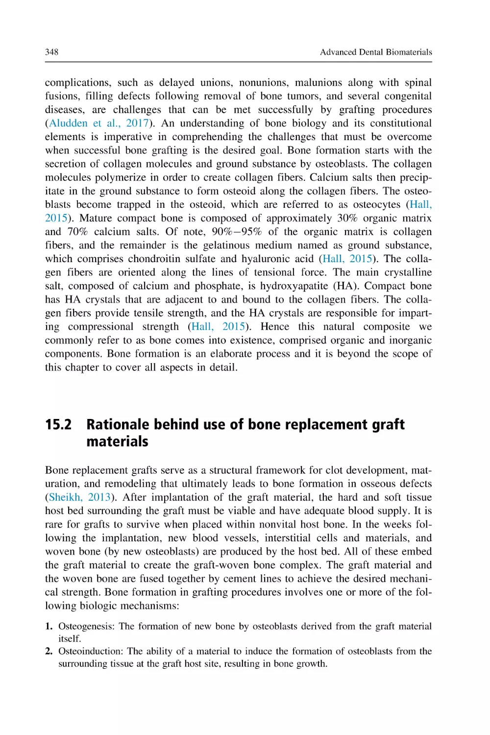 15.2 Rationale behind use of bone replacement graft materials