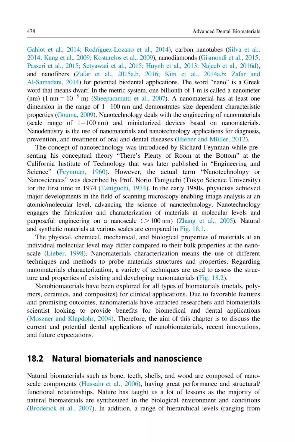 18.2 Natural biomaterials and nanoscience