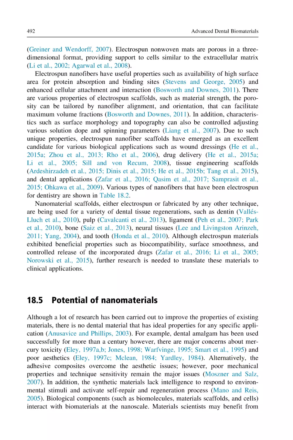 18.5 Potential of nanomaterials