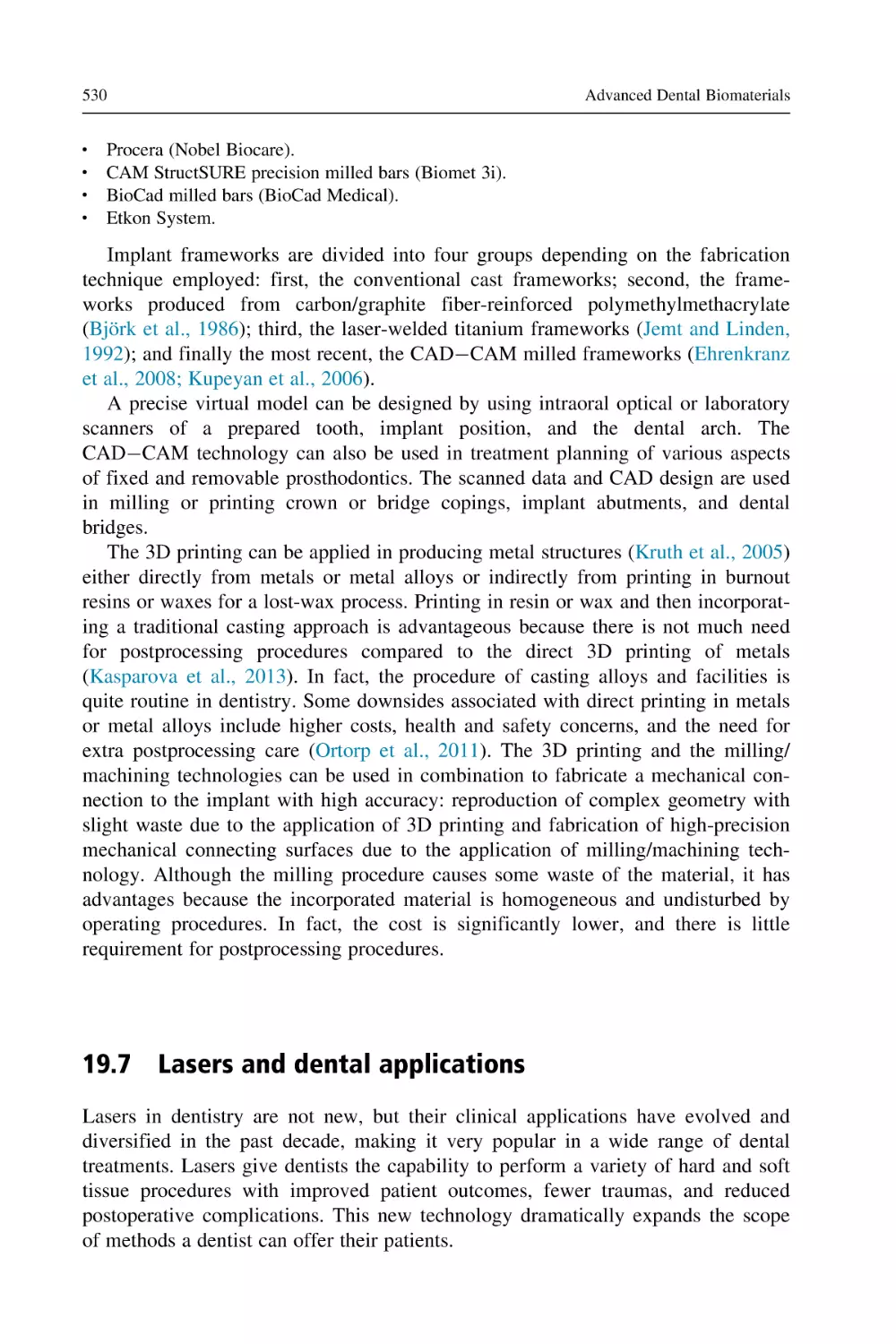 19.7 Lasers and dental applications
