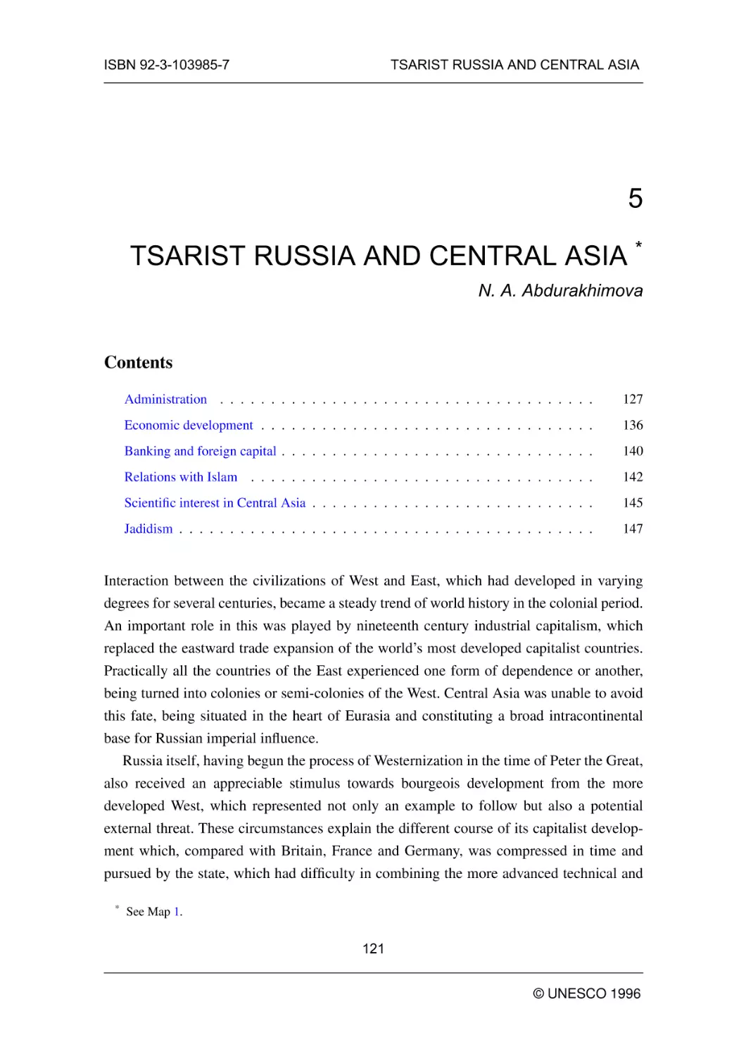 TSARIST RUSSIA AND CENTRAL ASIA