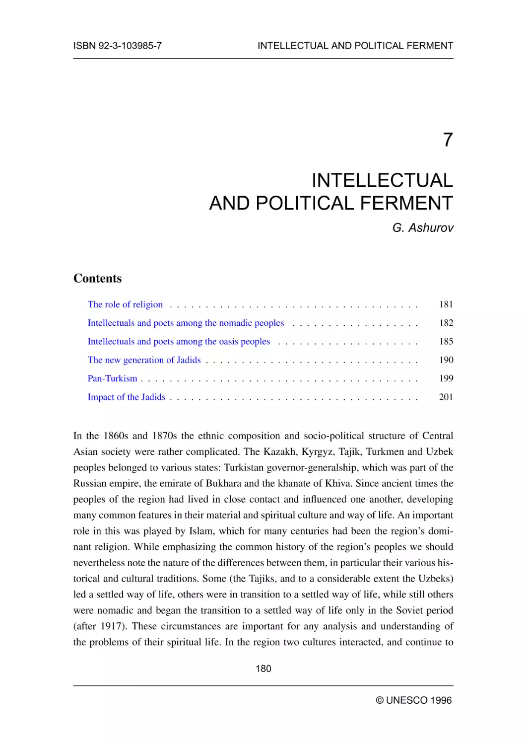 INTELLECTUAL AND POLITICAL FERMENT