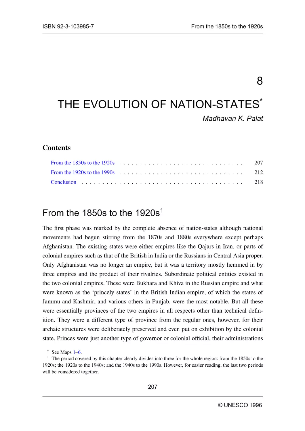 THE EVOLUTION OF NATION-STATES