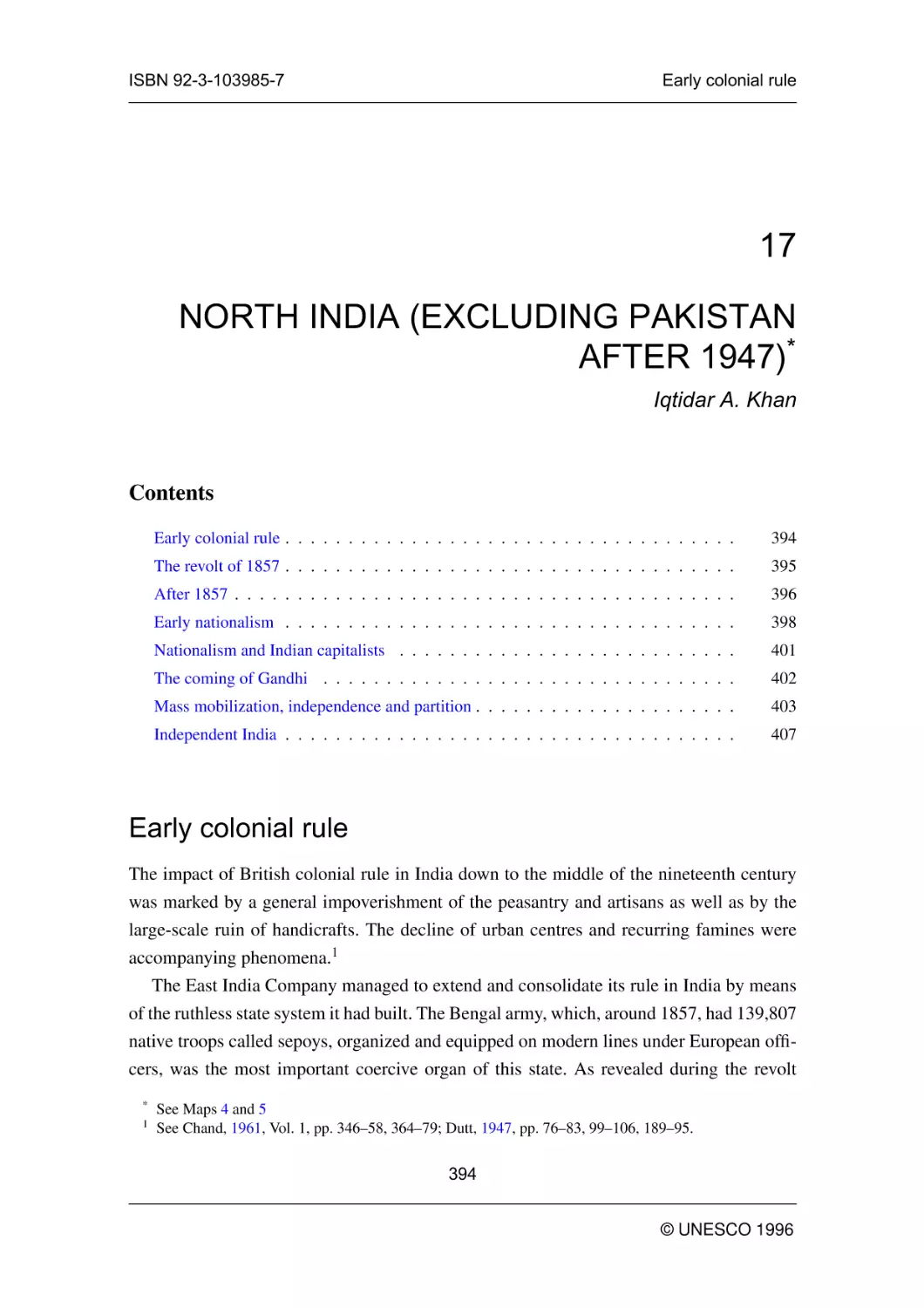 NORTH INDIA (EXCLUDING PAKISTAN AFTER 1947)