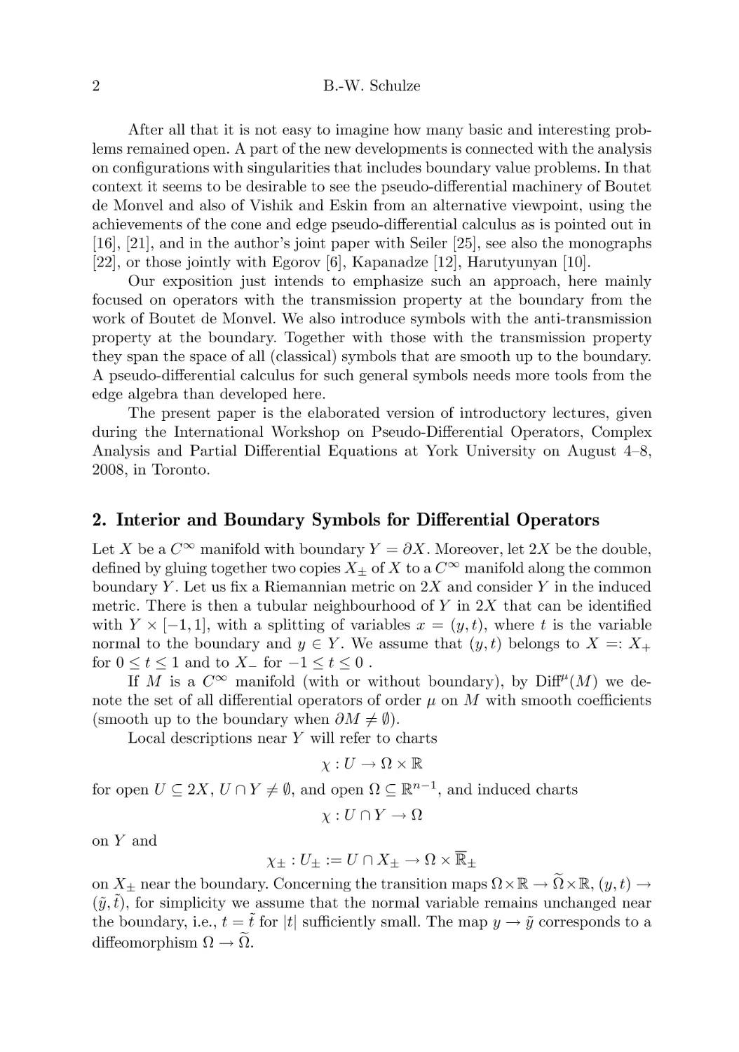 2. Interior and Boundary Symbols for Differential Operators